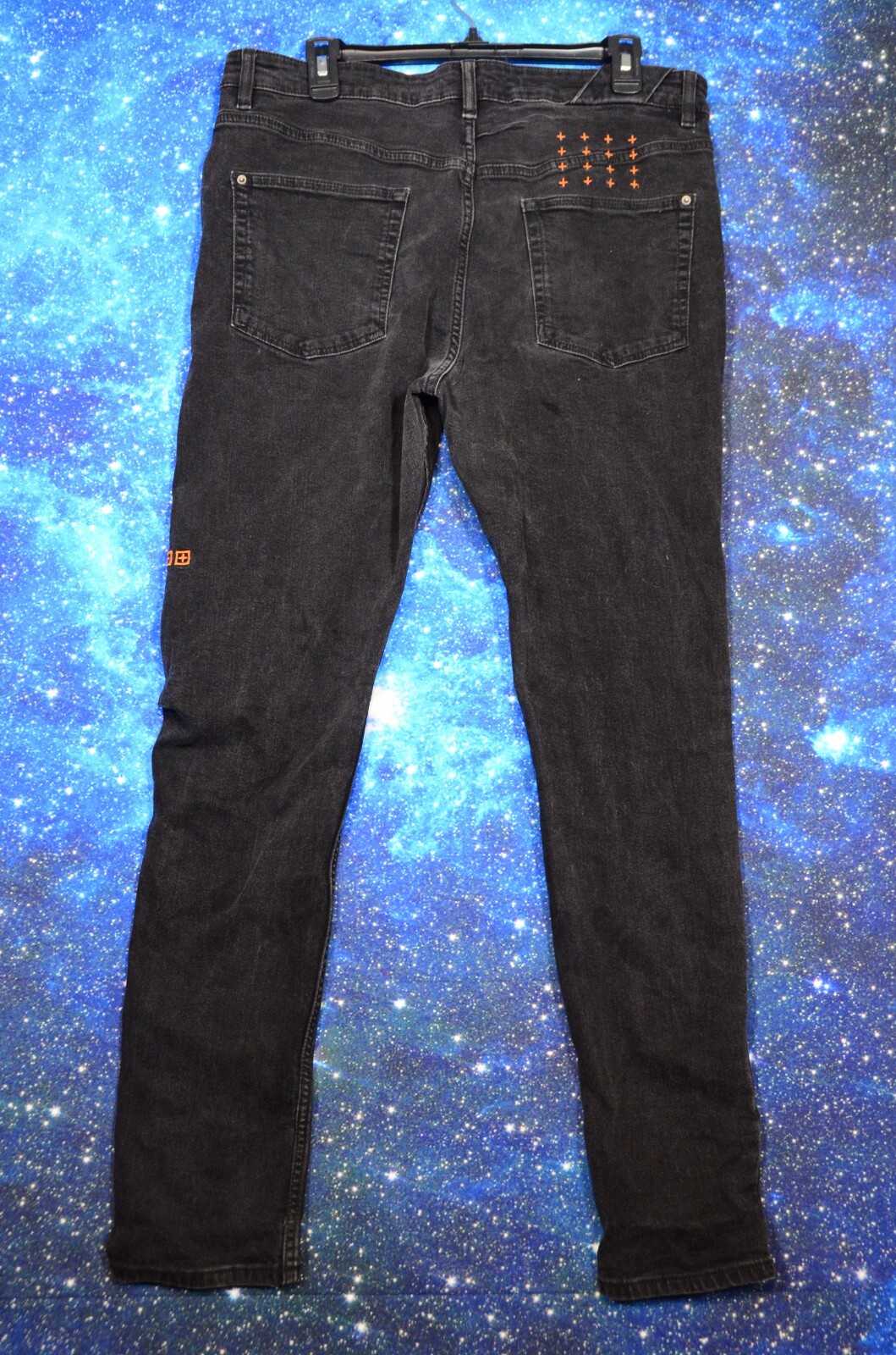 Ksubi Chitch Jeans Men 38x32 Slim Fit Black Denim Blu Bottle Pants Measure 34x31 Ksubi Chitch Jeans Men 38x32 Slim Fit Black Denim Blu Bottle Pants Measure 34x31