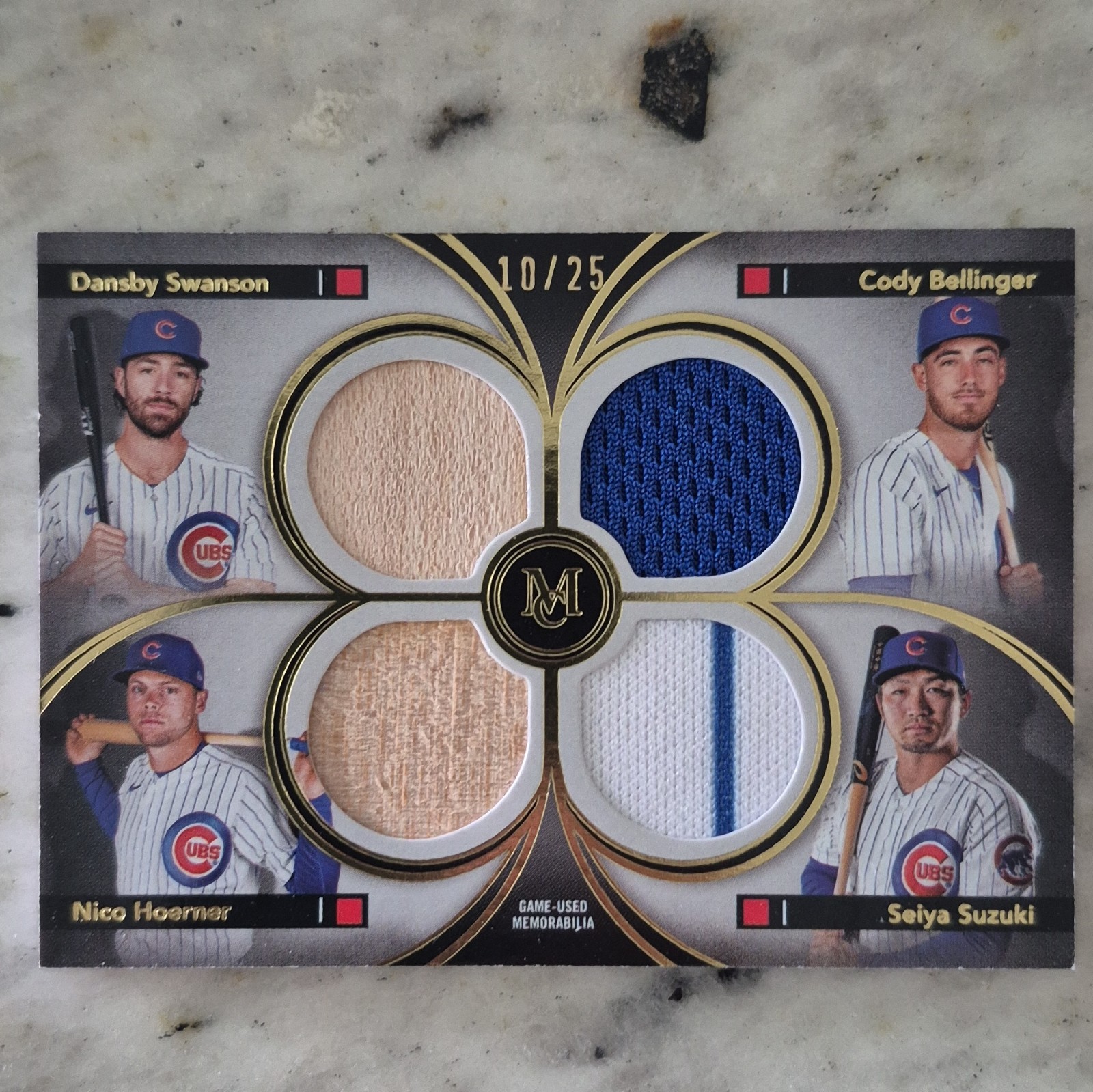 2024 TOPPS MUSEUM GOLD SWANSON BELLINGER HOERNER SUZUKI /25 #FPQR-SBHS 