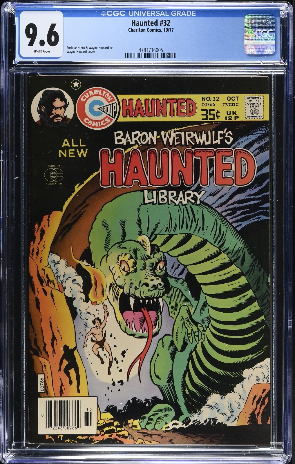 HAUNTED #32 CGC 9.6 WP V1 1977 WAYNE HOWARD HORROR COVER HIGHEST CGC 1 OF 1 HAUNTED #32 CGC 9.6 WP V1 1977 WAYNE HOWARD HORROR COVER HIGHEST CGC 1 OF 1