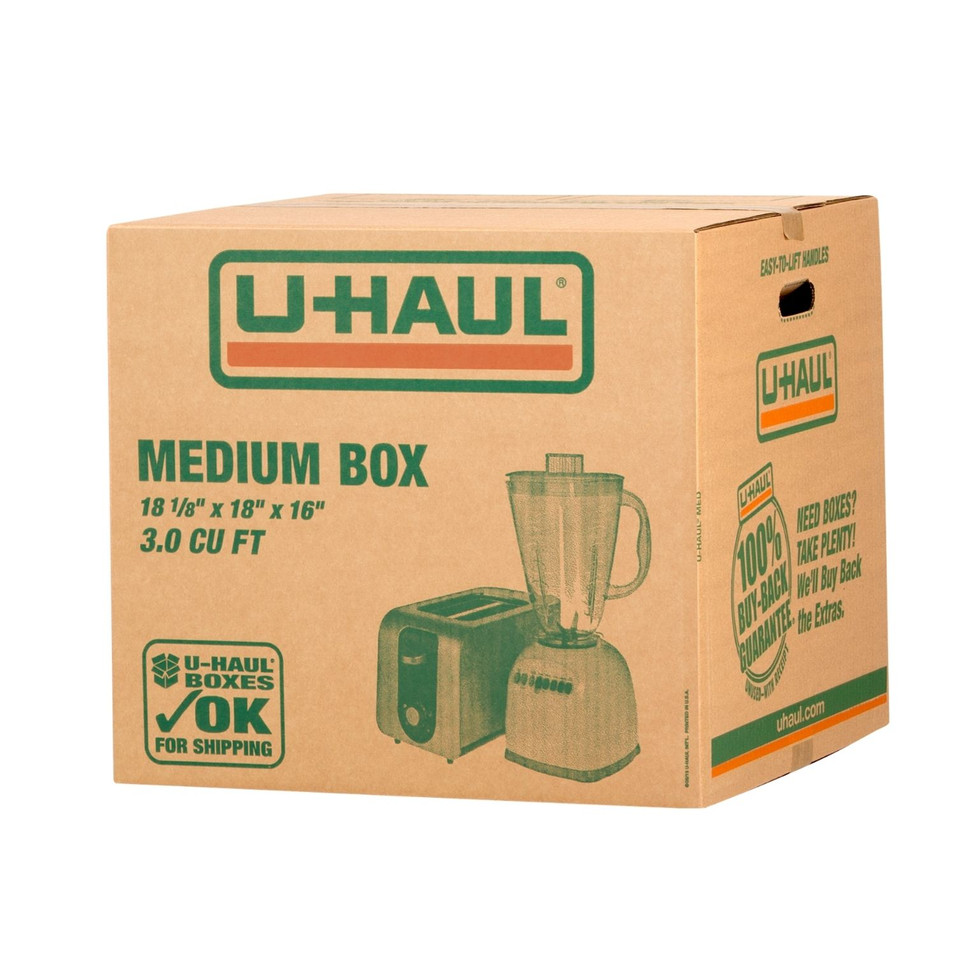 U-Haul Medium Moving Box 18 x 18 x 16 Inch - Packing & Shipping Box