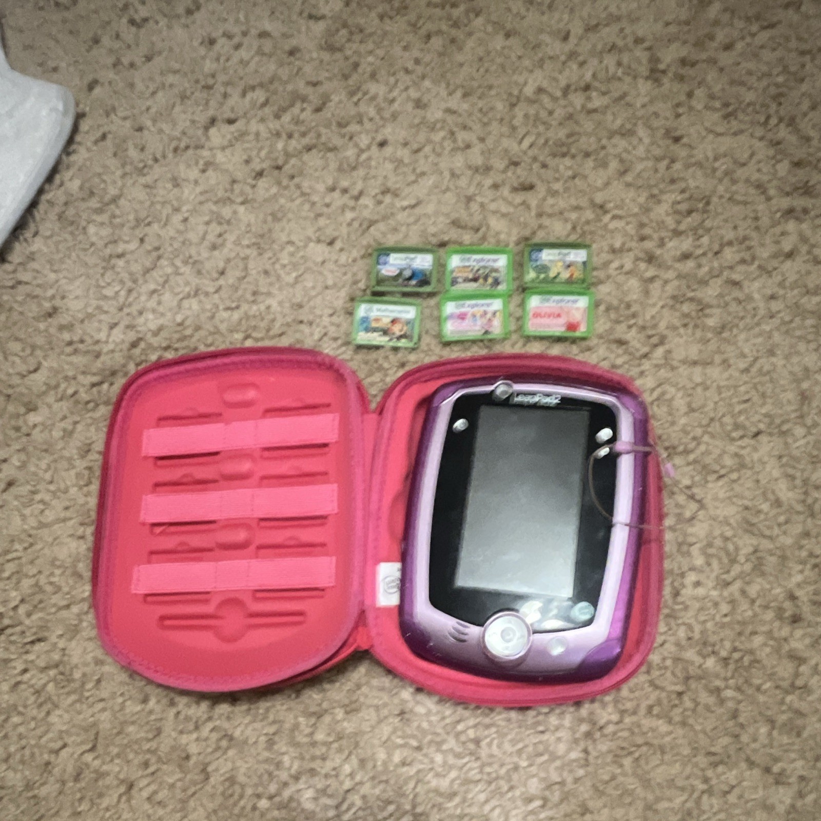 LeapFrog LeapPad 2 Learning Tablet Bundle w/ Pink Case, 6 Games