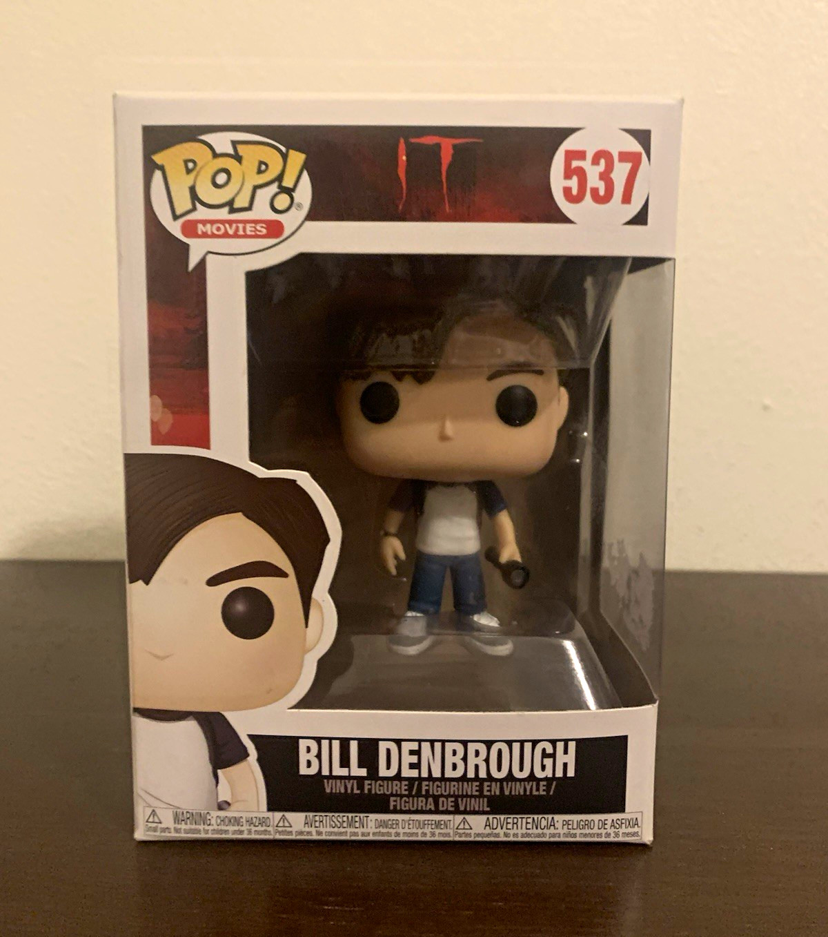 Funko Pop Movies IT Bill Denbrough #537 Vinyl Figure Funko Pop Movies IT Bill Denbrough #537 Vinyl Figure