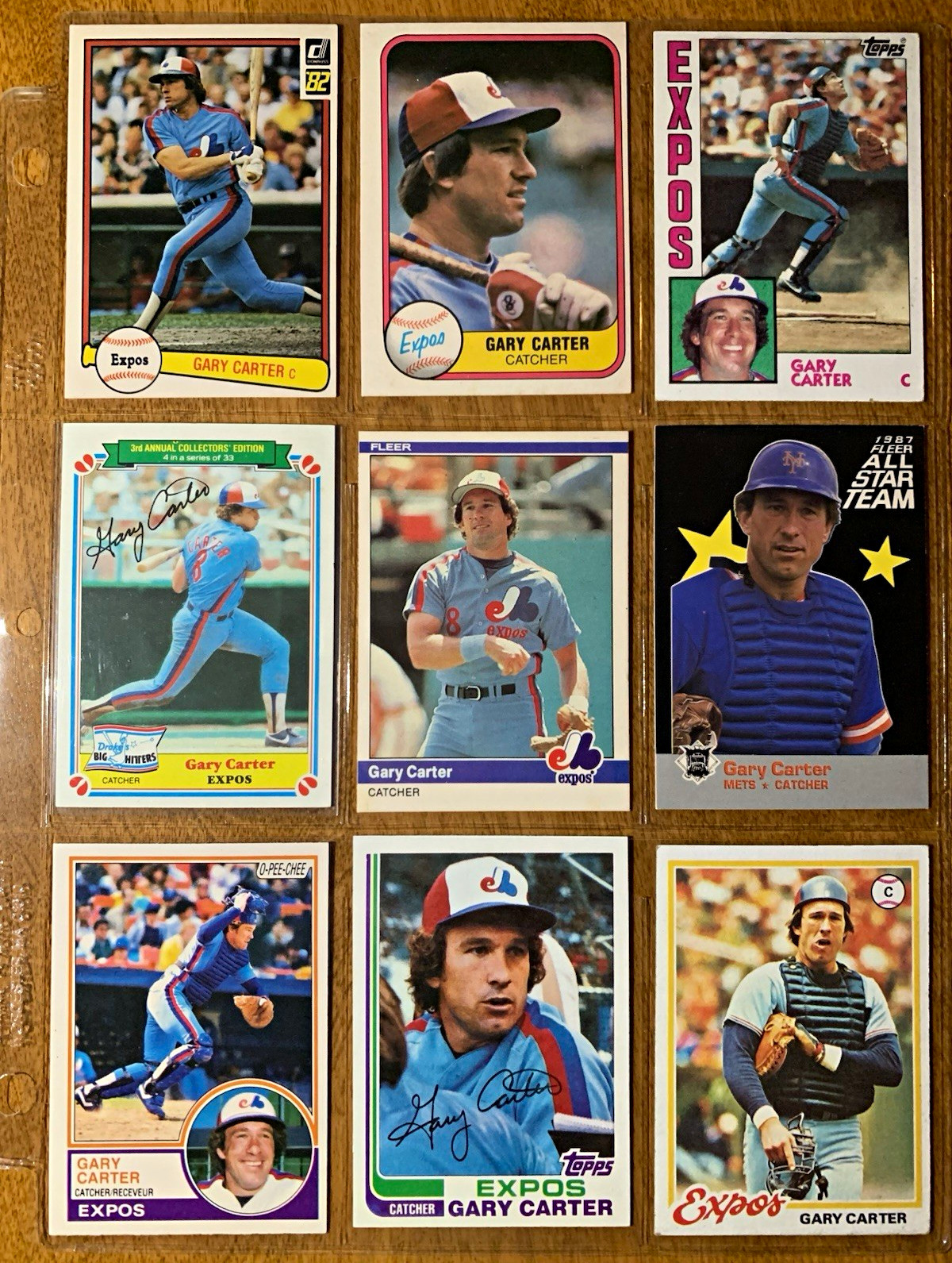Lot of 37 Vintage Gary Carter Baseball Cards