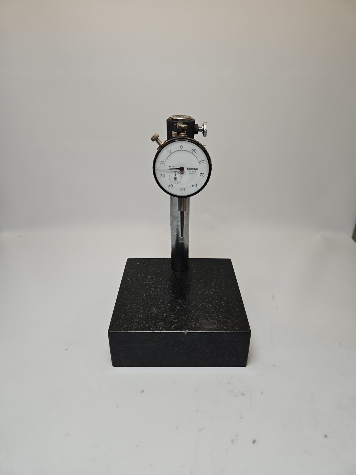 Mitutoyo No. 2904F Dial Indicator on Granite Comparator Stand