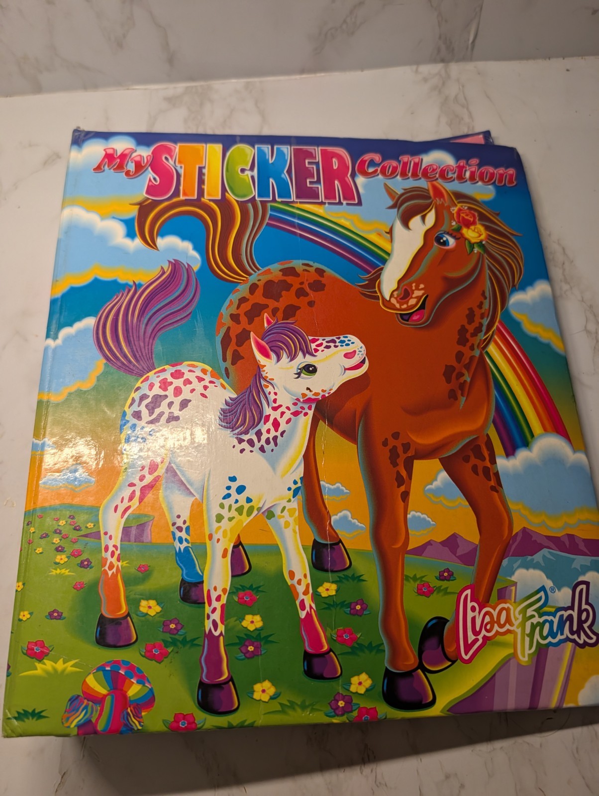 Vintage LISA FRANK Chaser & Lollipop Rainbow Horse Large 3 Ring Hard Binder Y2K Vintage LISA FRANK Chaser & Lollipop Rainbow Horse Large 3 Ring Hard Binder Y2K