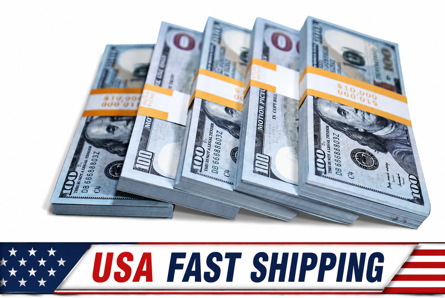 100 pc 10k money prop toy play fake bills Social Media video Learning Education