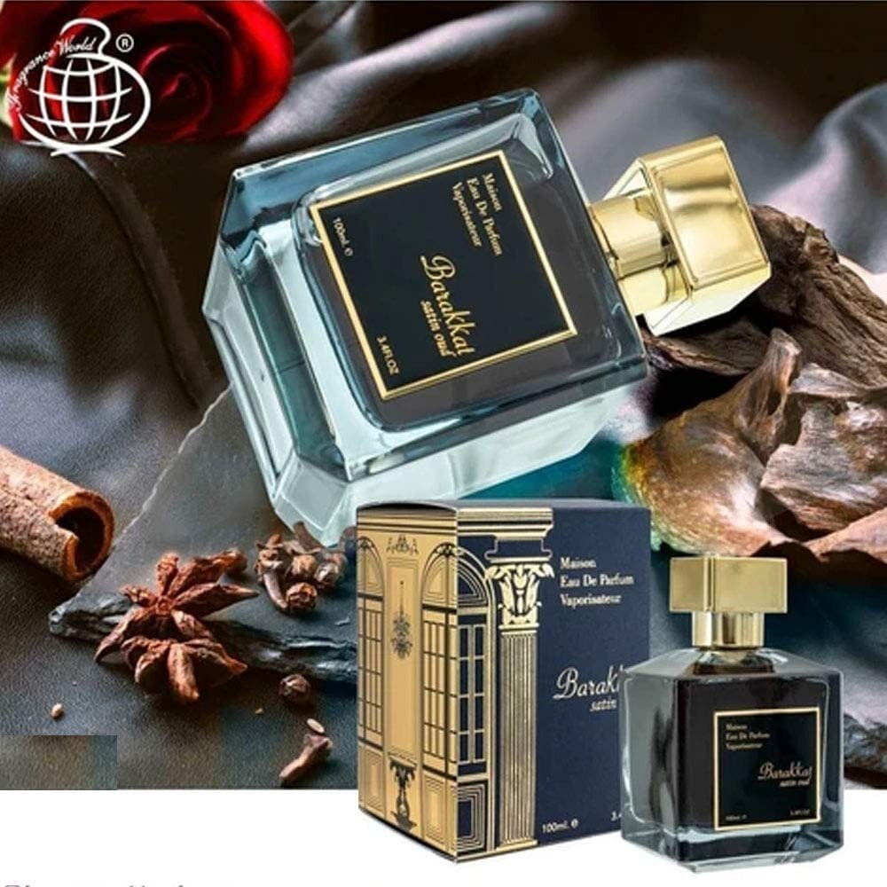 Fragrance World Barakkat Satin Oud 3.4 Oz EDP — Luxury Oud Scent, New