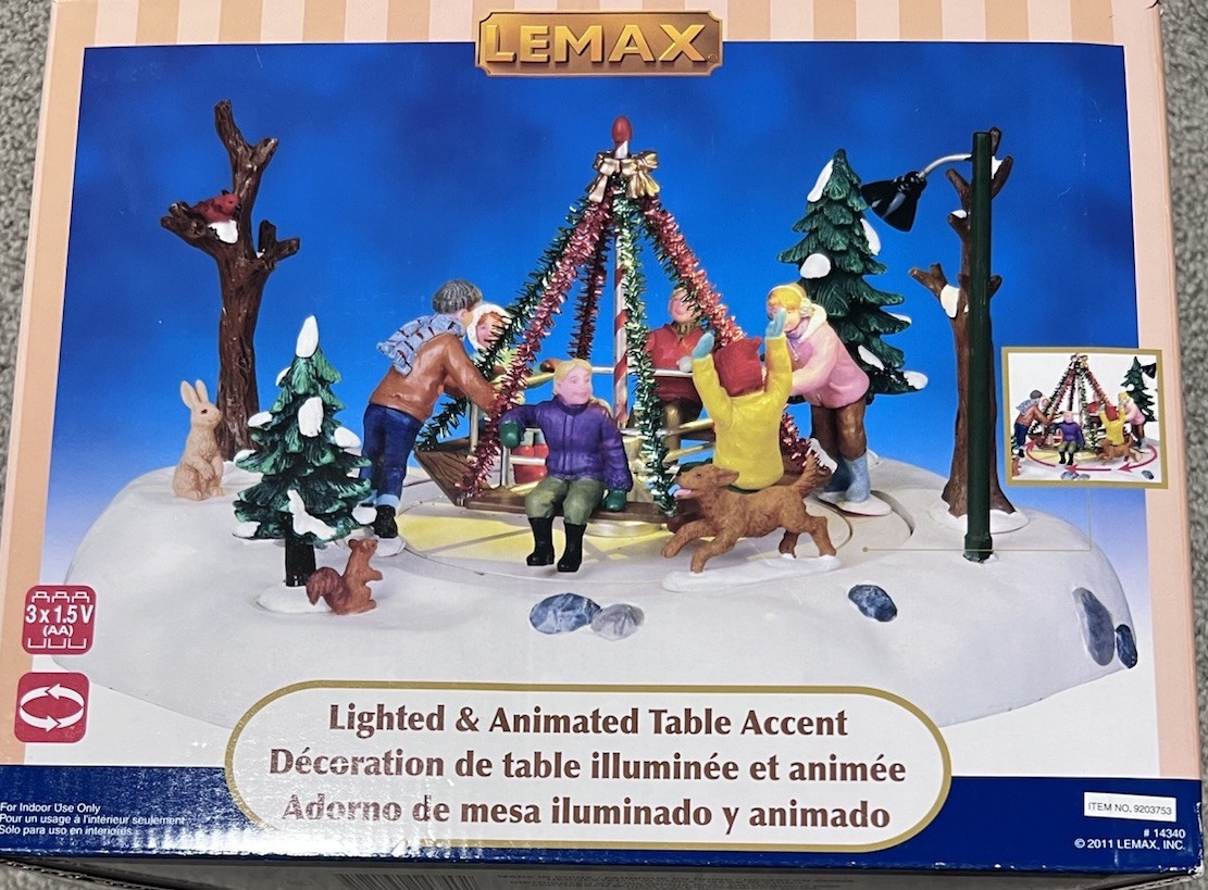Lemax~14340~Lighted Animated Winter Playground Village Collection~Retired Works
