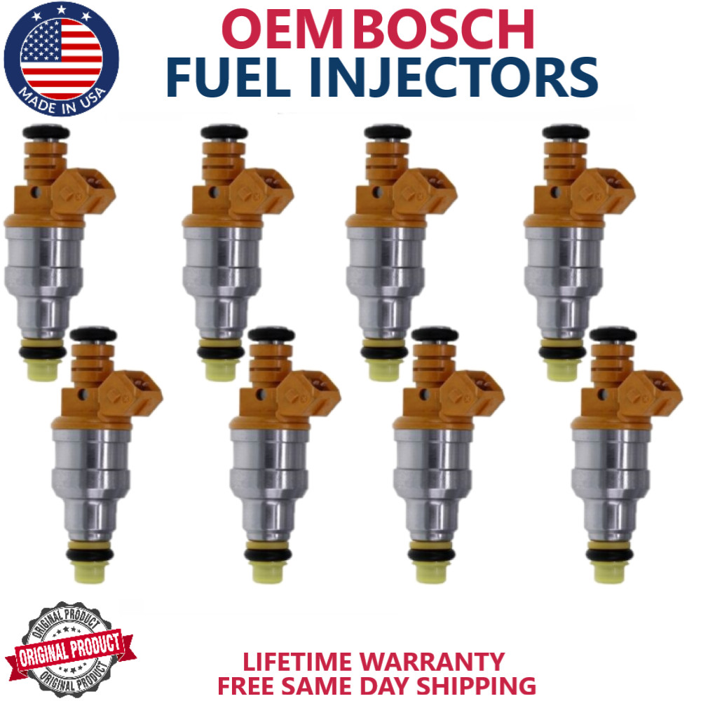 Pack of 8 OEM BOSCH Fuel Injectors For 1985-1997 Ford 5.0L, 5.8L V8