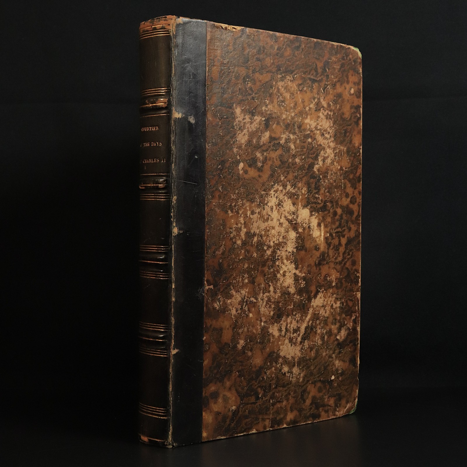 1839 The Courtier Of The Days Of Charles II Antique British History Book Leather