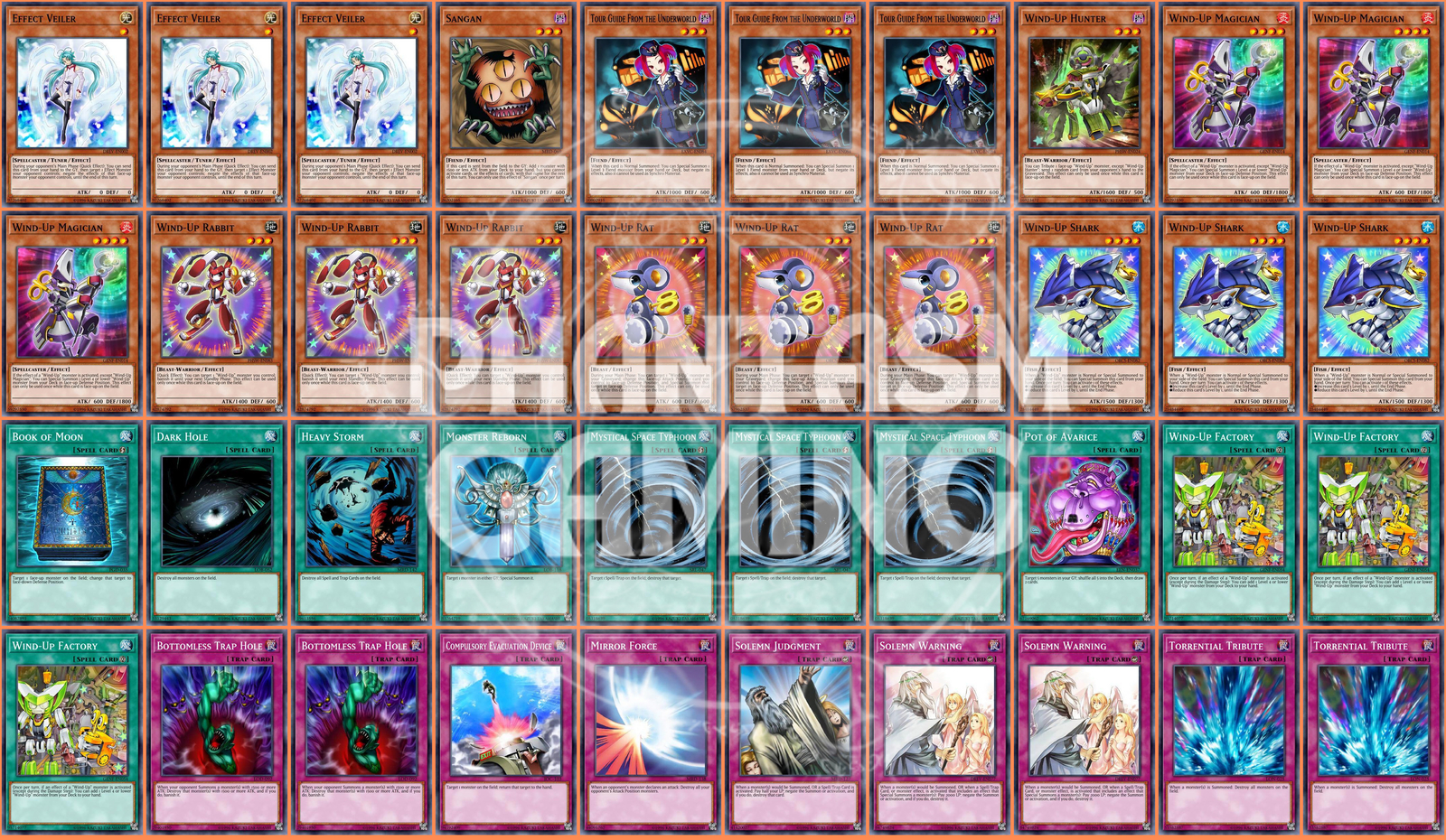 Wind-Up Deck Solemn Warning Judgment Effect Veiler Yugioh