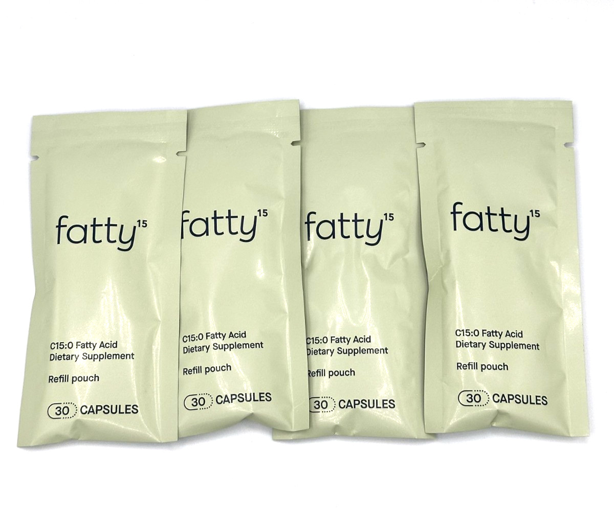 Lot/4 Fatty15 Fatty Acid Dietary Supplement Refill Pouch Expire 06/29 Lot/4 Fatty15 Fatty Acid Dietary Supplement Refill Pouch Expire 06/29