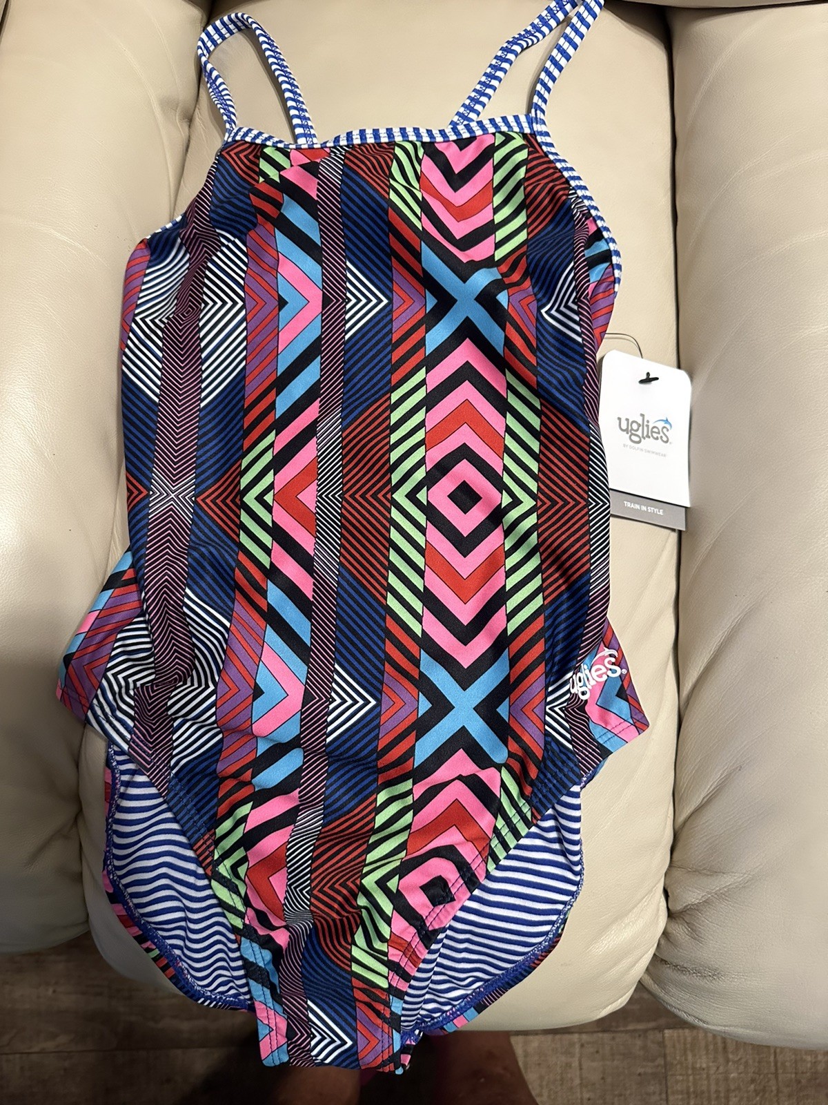 DOLFIN UGLIES One Piece Swimsuit Womens Size 32 BRIGHT GEO PRINT DOLFIN UGLIES One Piece Swimsuit Womens Size 32 BRIGHT GEO PRINT