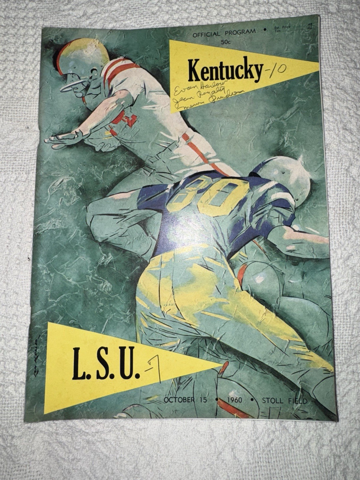 1960 KENTUCKY WILDCATS vs LSU TIGERS FOOTBALL PROGRAM Great CONDITION RARE 1960 KENTUCKY WILDCATS vs LSU TIGERS FOOTBALL PROGRAM Great CONDITION RARE