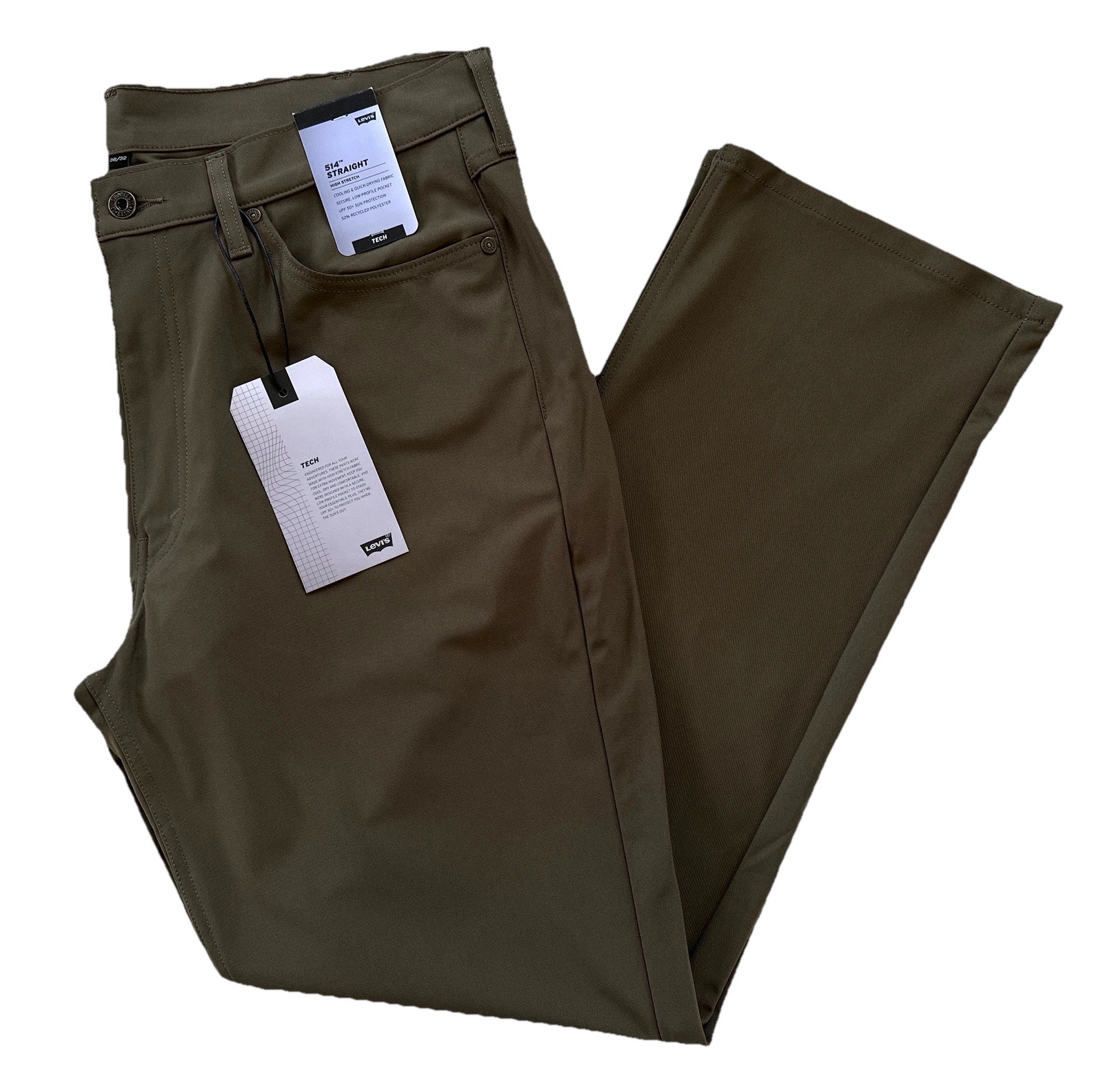 Levi's Men's 514 Straight Tech Pants, Green