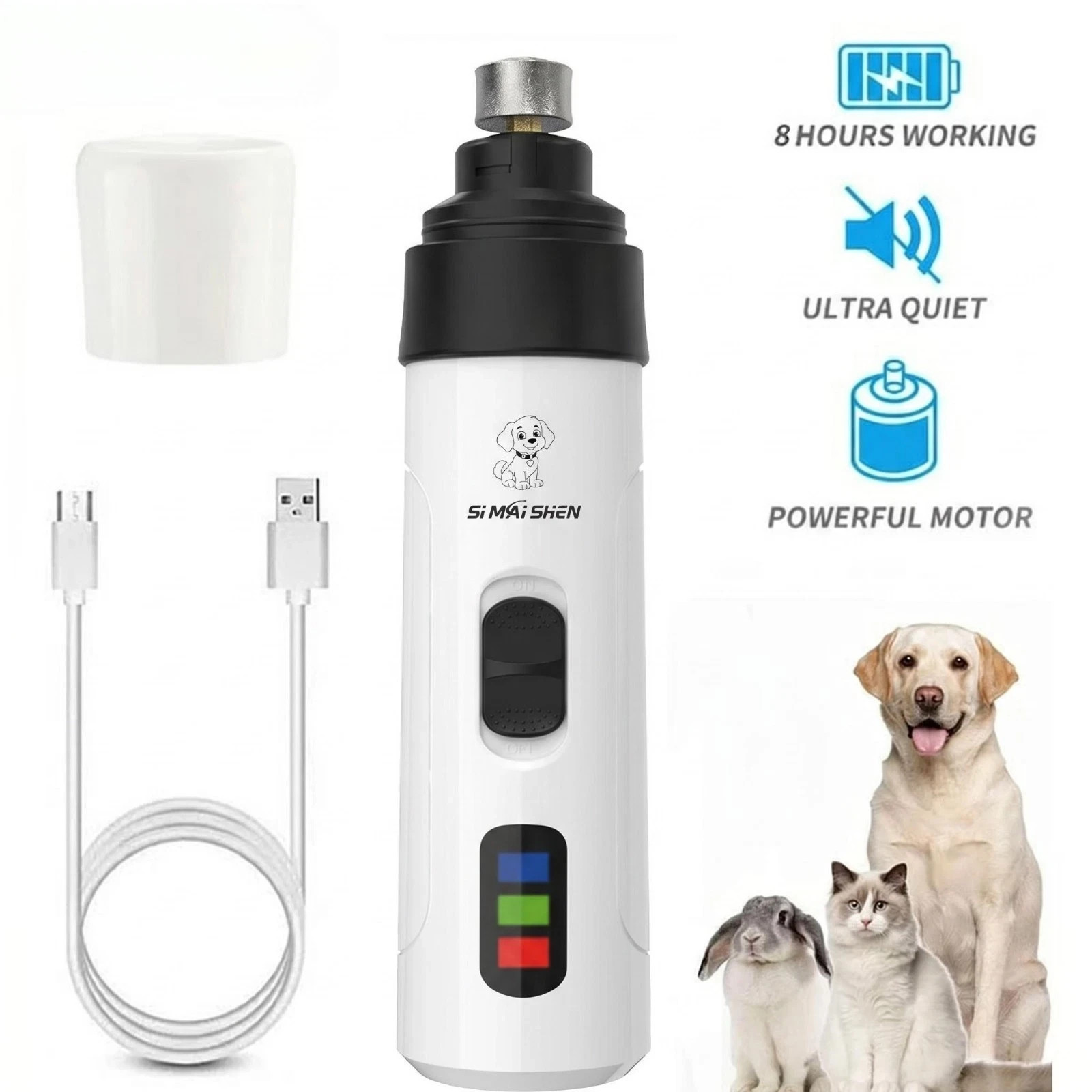 Upgraded Silent Groom Pro Nail Grinder Heusom Silent Grind Pro for Dogs Nail