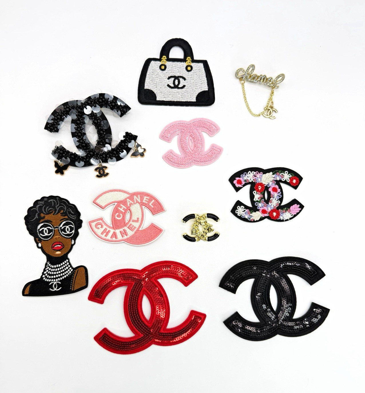 (SALE) 10PC IRON-ON PATCHES/BROOCH SET (GREAT DEAL) (SALE) 10PC IRON-ON PATCHES/BROOCH SET (GREAT DEAL)