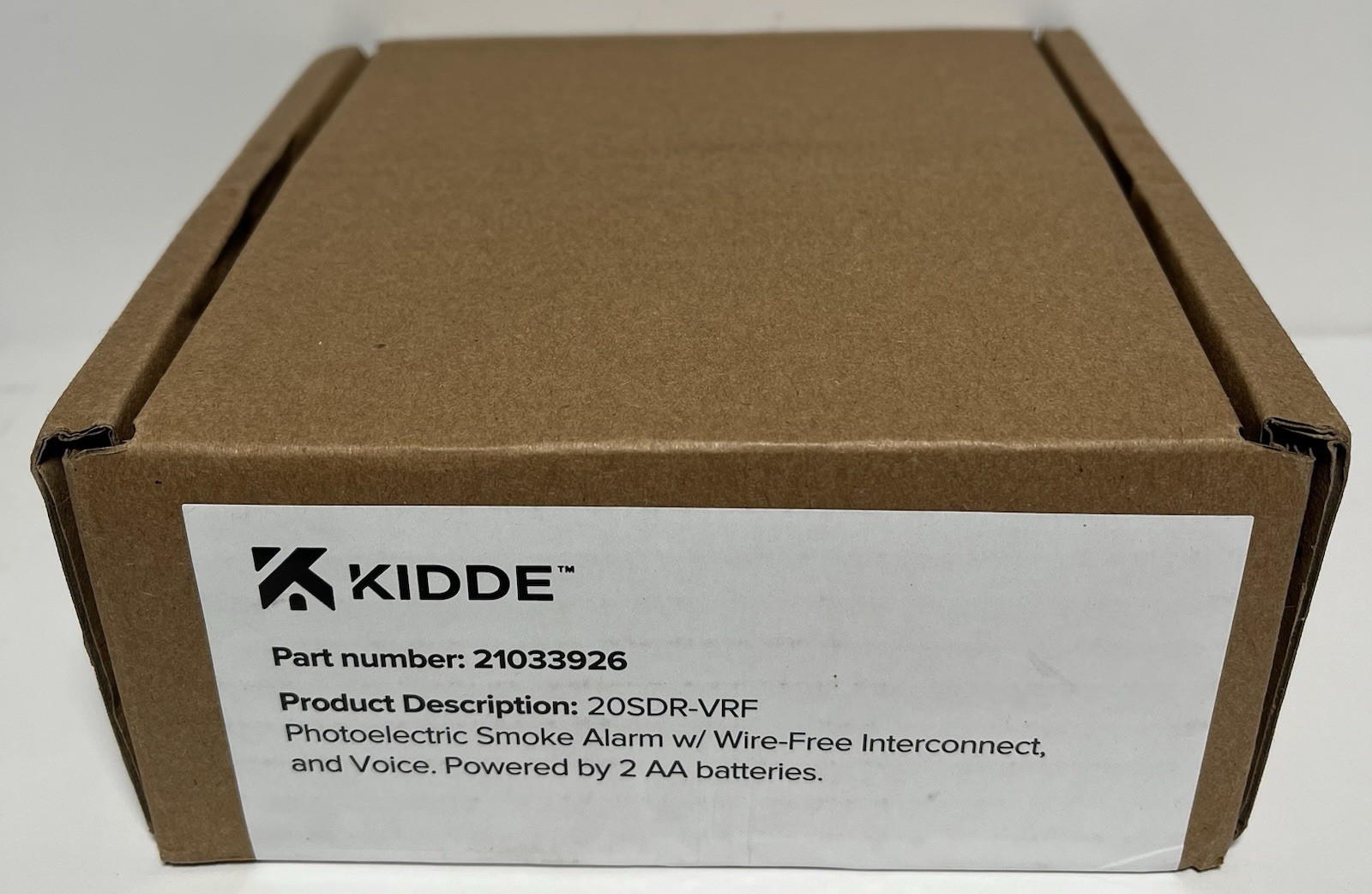 Kidde Smoke Detector, AA Battery-Powered, Wire-Free White 20SDR-VRF