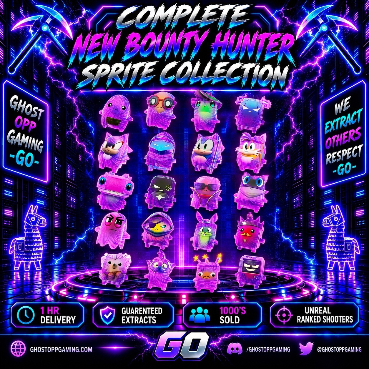 Bounty Hunter Sprites Complete Set ( All New Sep 24th ) 15 Min Delivery
