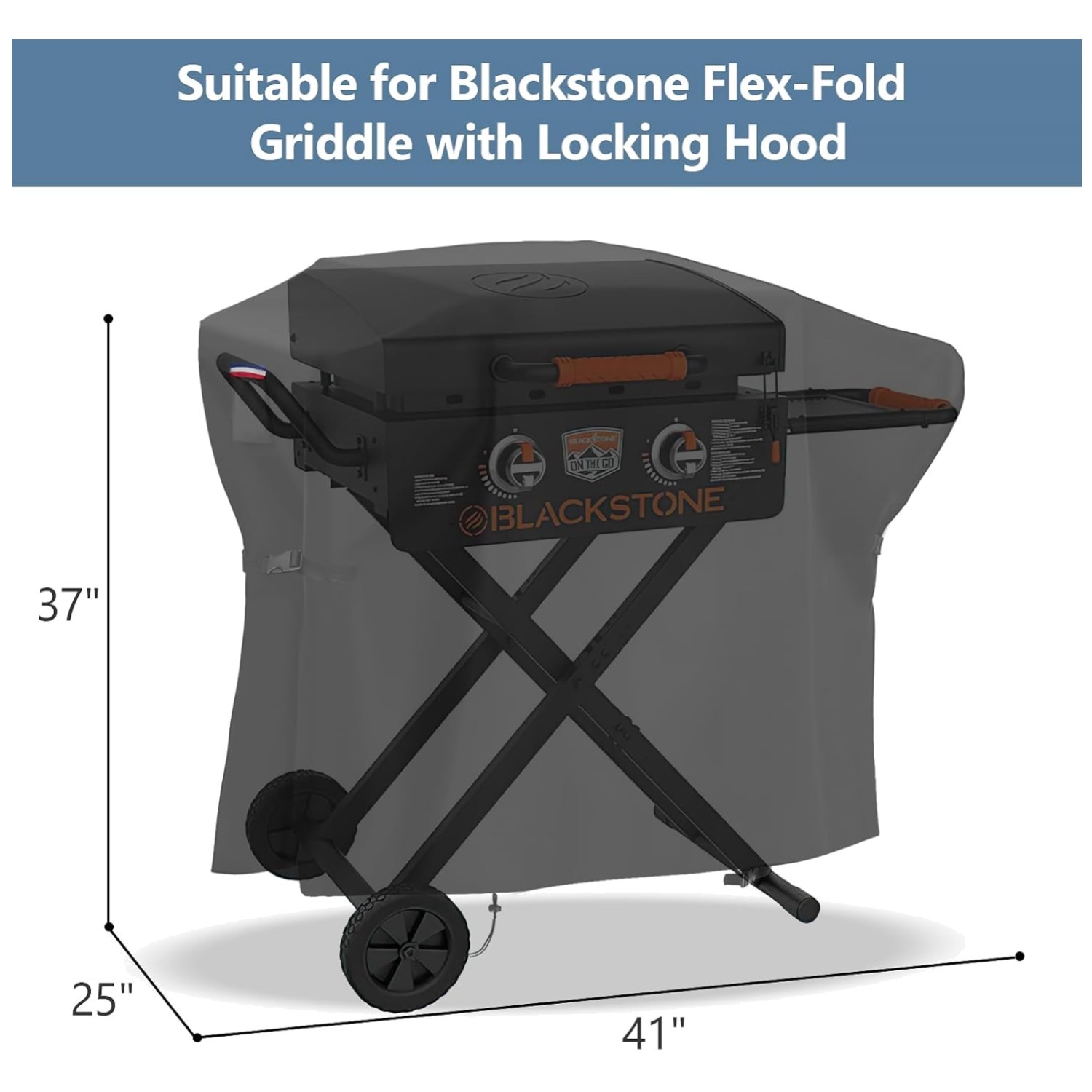 41x25x37 in Blackstone 2350 Grill Cover - Wind Resistant