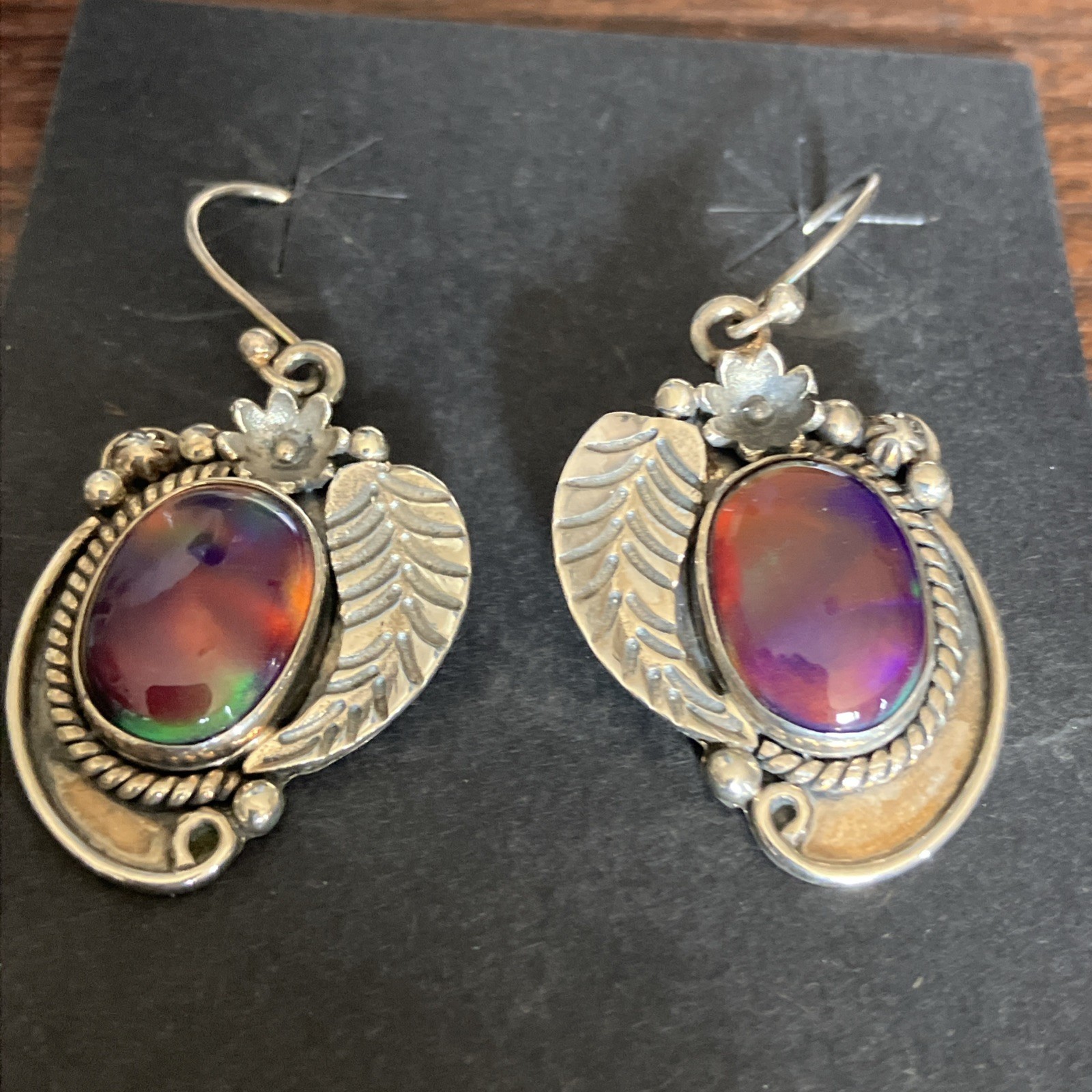 Dragons Breath Exquisite Dangle Earrings Vintage 1.8”