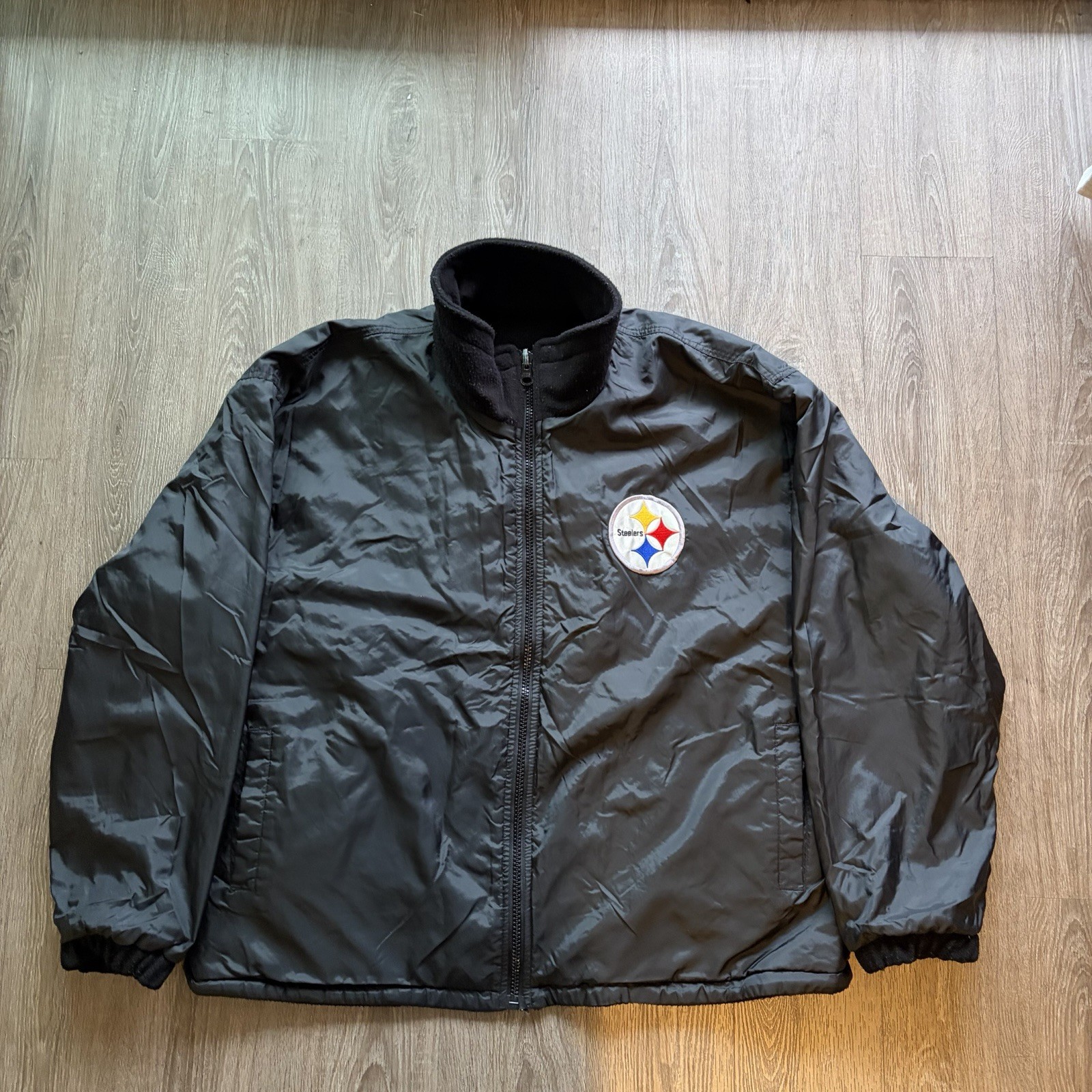 Vintage Pittsburgh Steelers Reversible 90s Pro Player  Zip Up Fleece Jacket