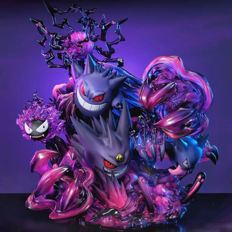 Gengar Evolution Set Figure Gastly Haunter Statue 10 Gengar Evolution Set Figure Gastly Haunter Statue 10