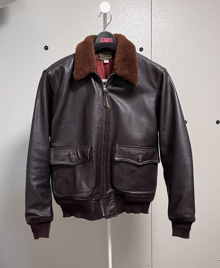 Eastman Leather M-422A Flight Jacket 2XL Black Leather Excellent Condition