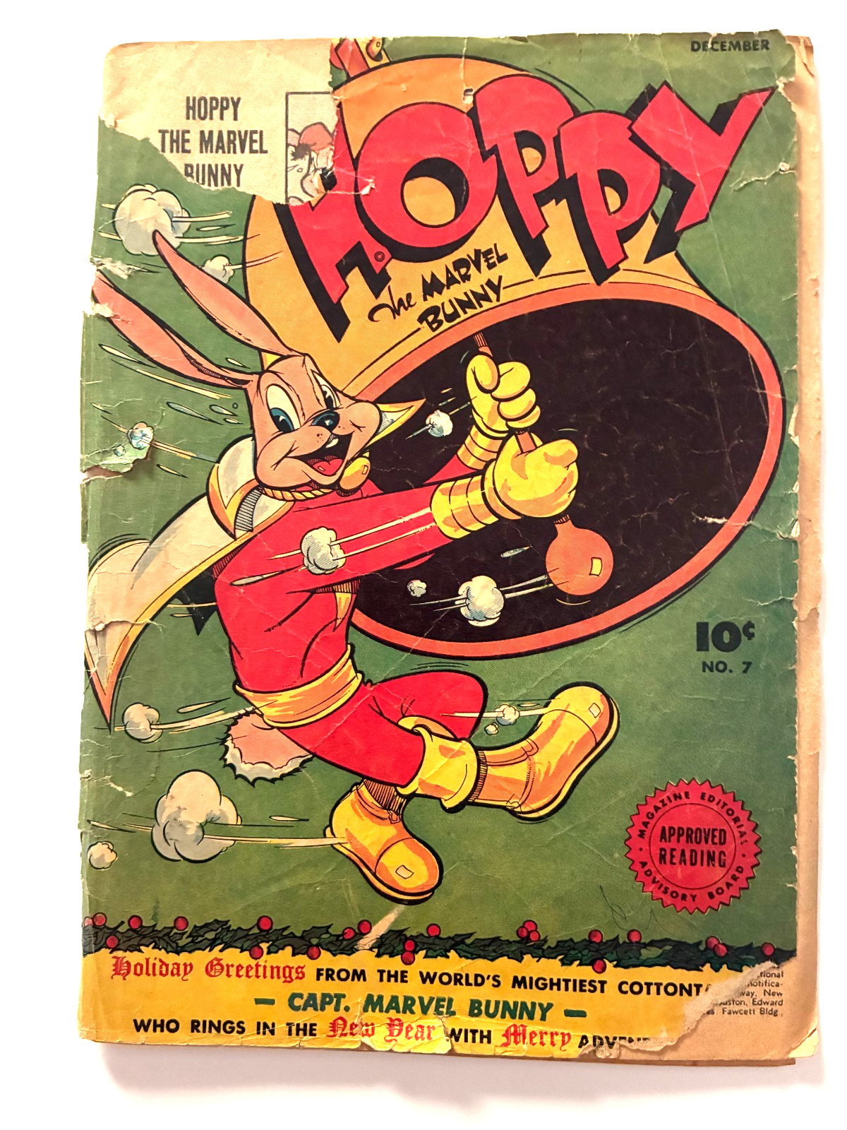 Golden Age - RARE Fawcett Comics Hoppy the Marvel Bunny #7 - 1946