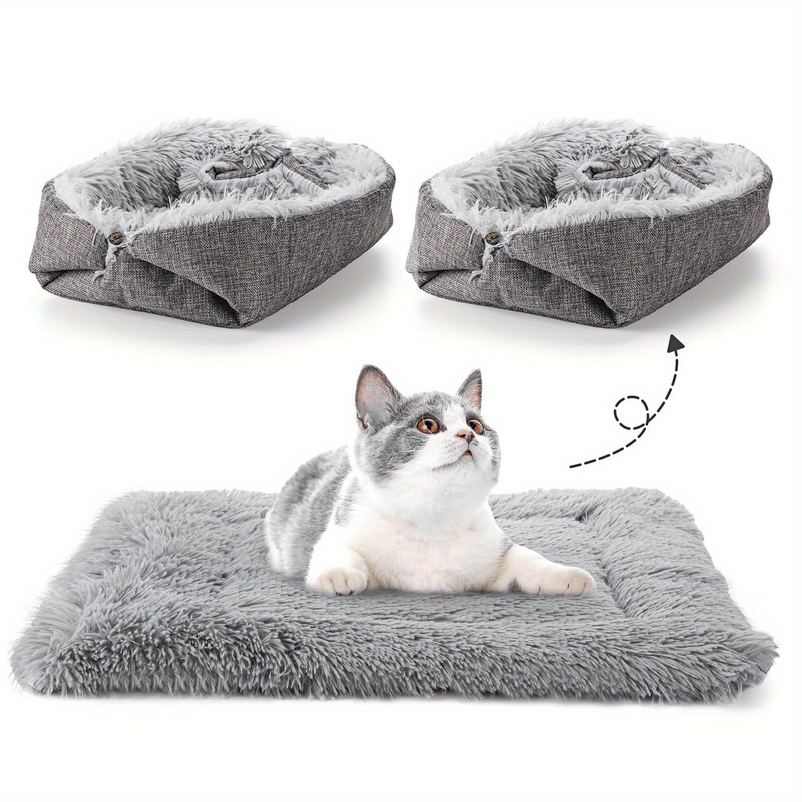 Self Warming Cat Mat Washable Cat Bed Small Dog Bed Pet Blanket for Indoor Cats