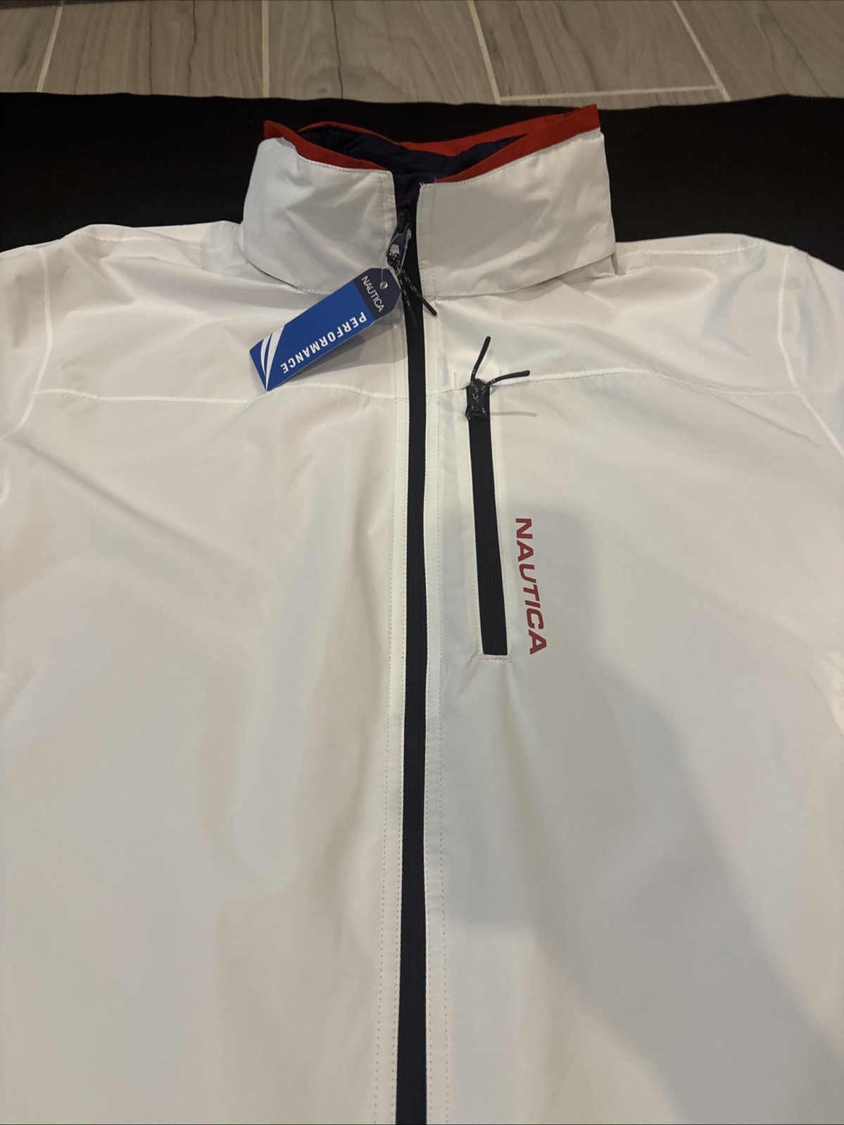 Nautica Men\'s 2XL Waterproof, Windproof White Golf Jacket. NWT MSRP $149.99
