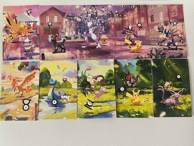 Pokemon TCG 30th Celebration Mini Tins  Art Cards Complete Set of 10 Cards