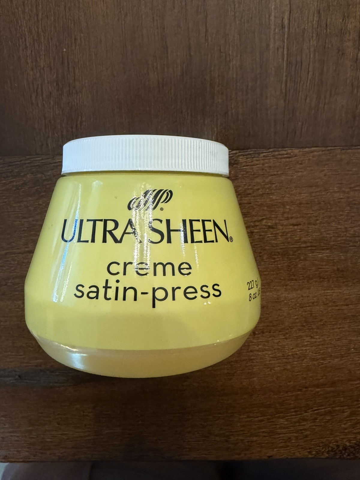 Ultra Sheen Creme Satin Press Yellow Hair Cream 8 Oz  NEW