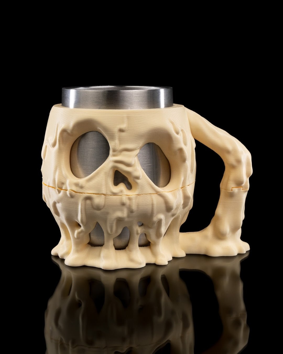 Skull Mug Holder – Creepy Dripping Skull Cup | Gothic Halloween Drinkware | 3D