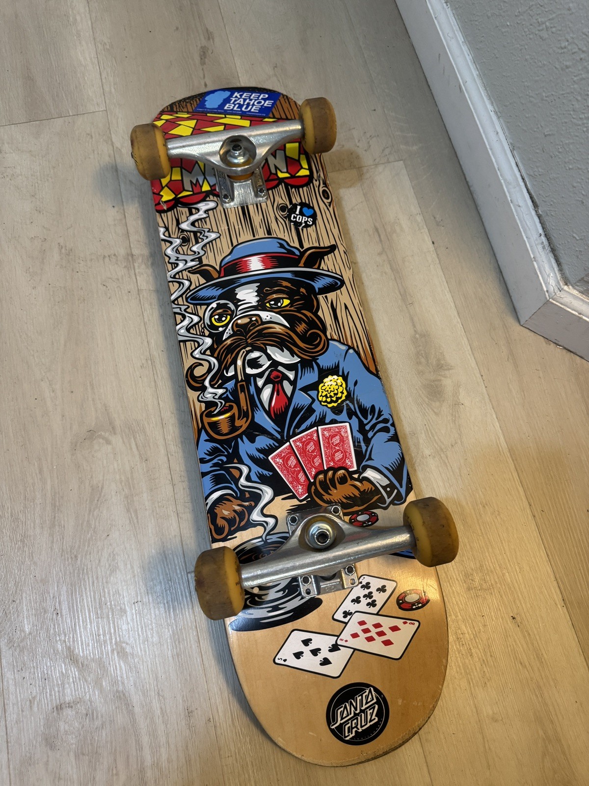vintage sid melvin Santa cruz Poker Dog skateboard vintage sid melvin Santa cruz Poker Dog skateboard