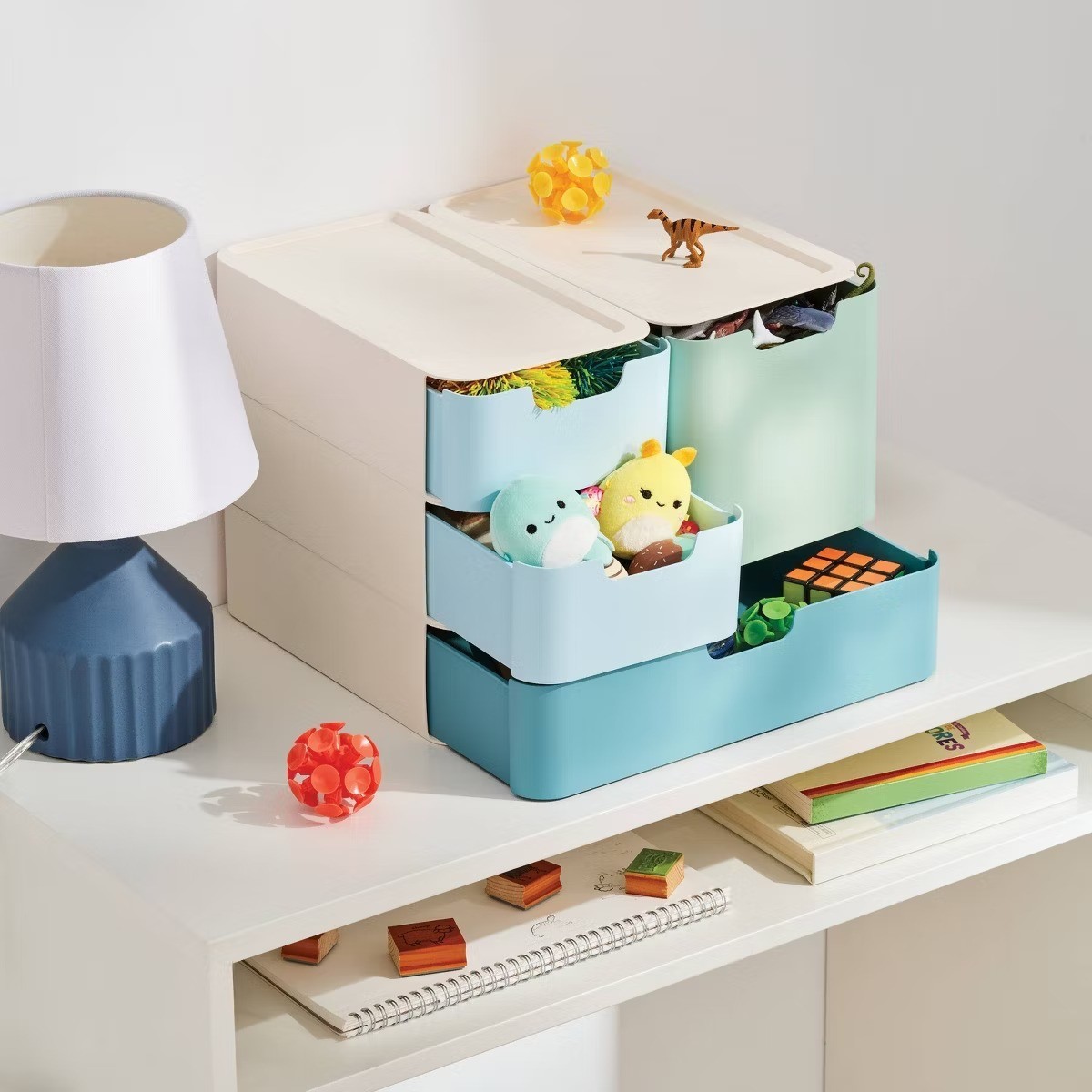 Modular Storage Drawer Set Blue