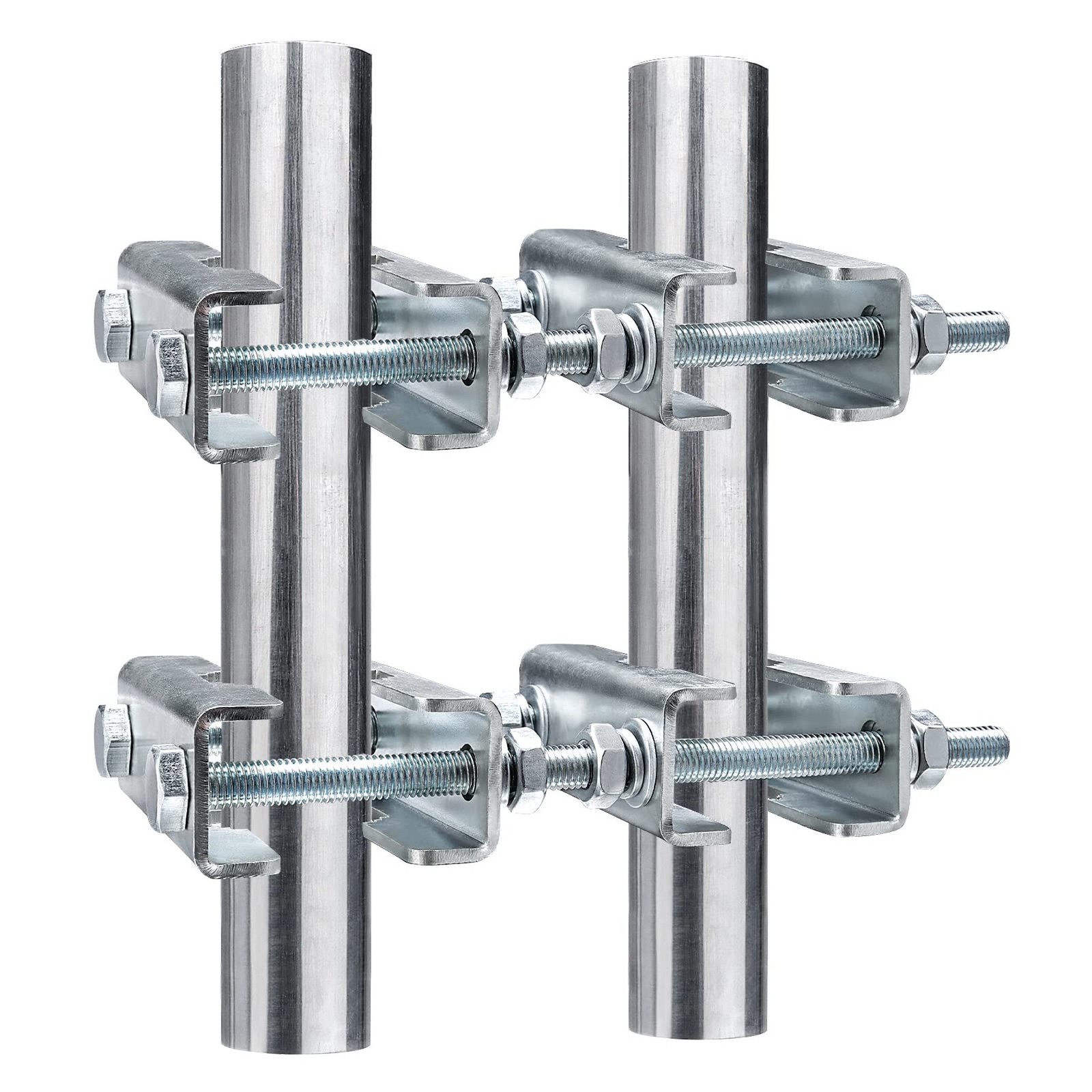 Dual Antenna Mast Clamp Kit for Secure Pole Mounti