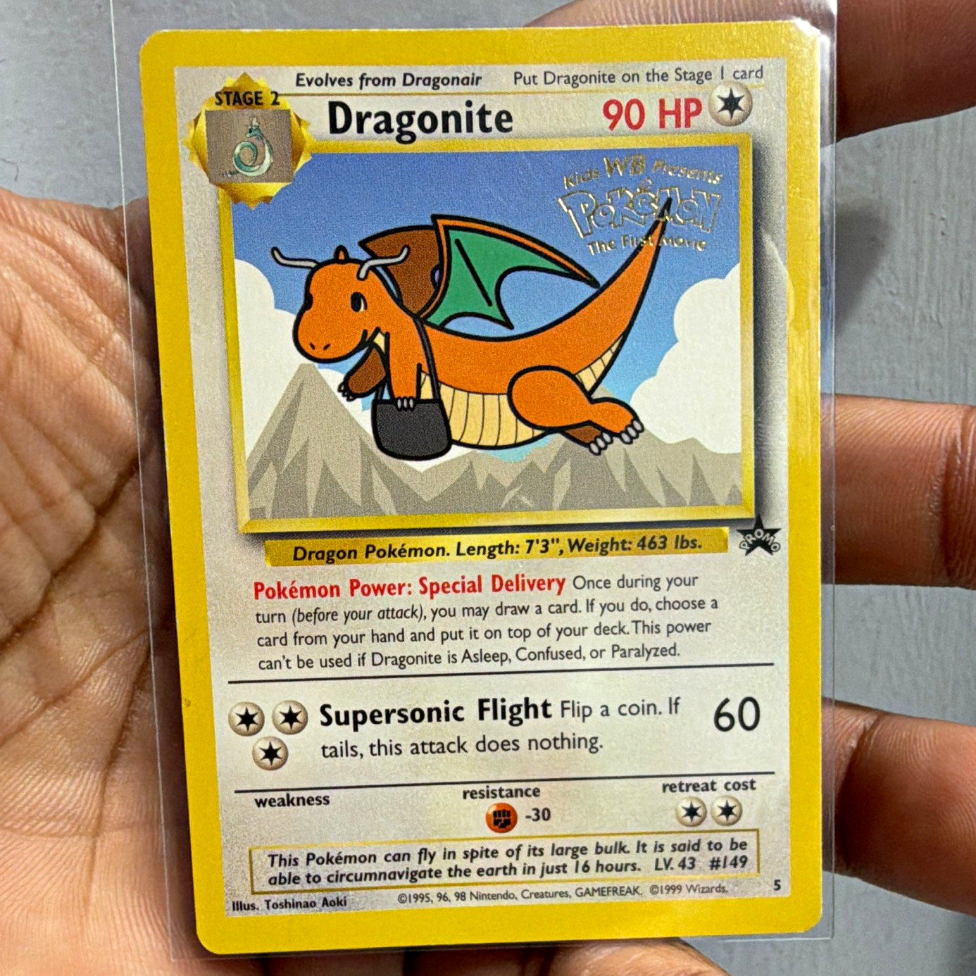 Dragonite 4/62 Pokemon TCG Fossil Promo Holo 90 HP English 1999 Stage 2