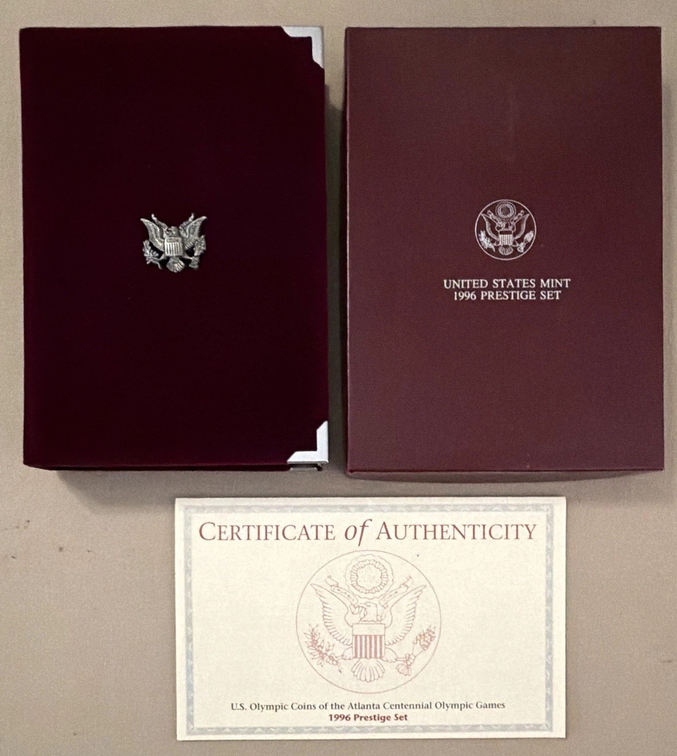 1996-S United States Mint Prestige Proof Set Atlanta Olympic Silver $1 OGP COA