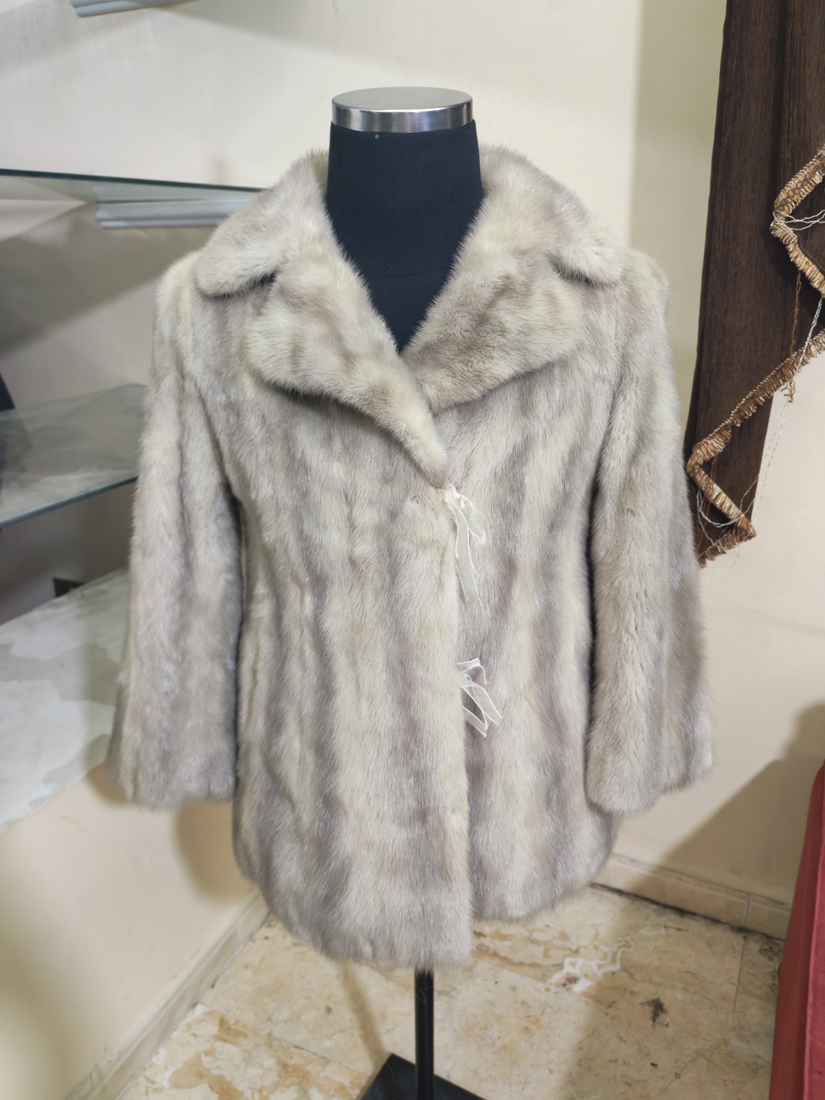 vintage Luxury Emba rare genuine Mink fur Sapphire Gorgeous jacket 7 S 36