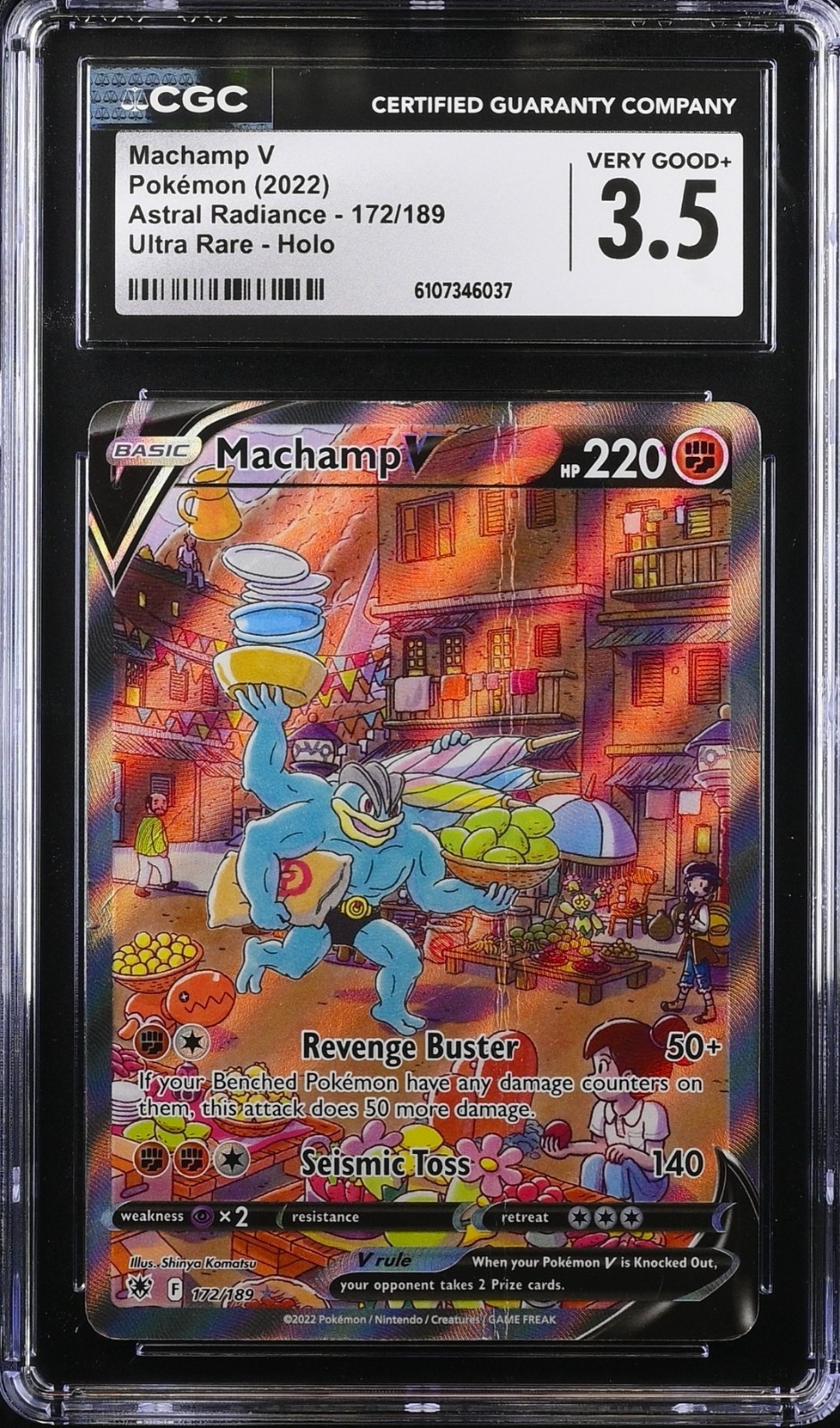 Pokemon 2022 Machamp V #172 Ultra Rare Holo - Astral Radiance - CGC 3.5 💥💪4️⃣