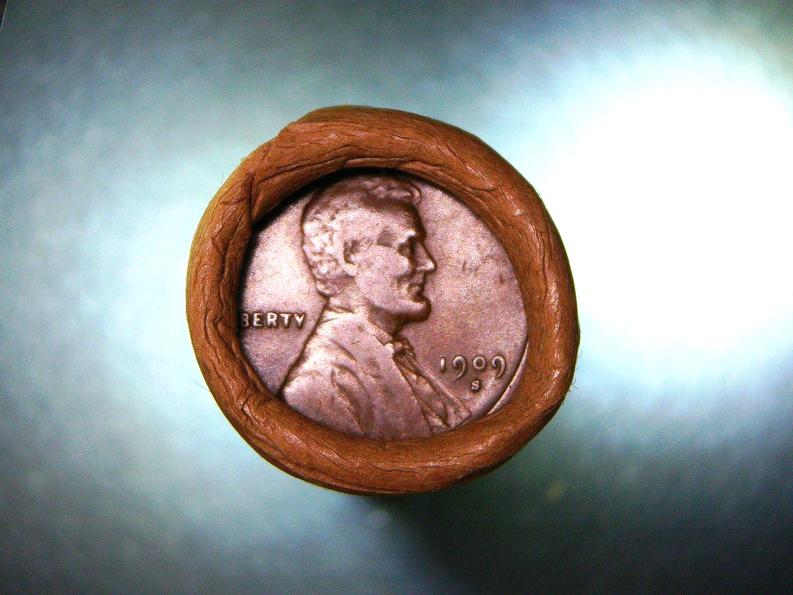 MAJOR KEY 1909-S WHEAT PENNY WITH AN 1896 INDIAN HEAD TAILS R-501