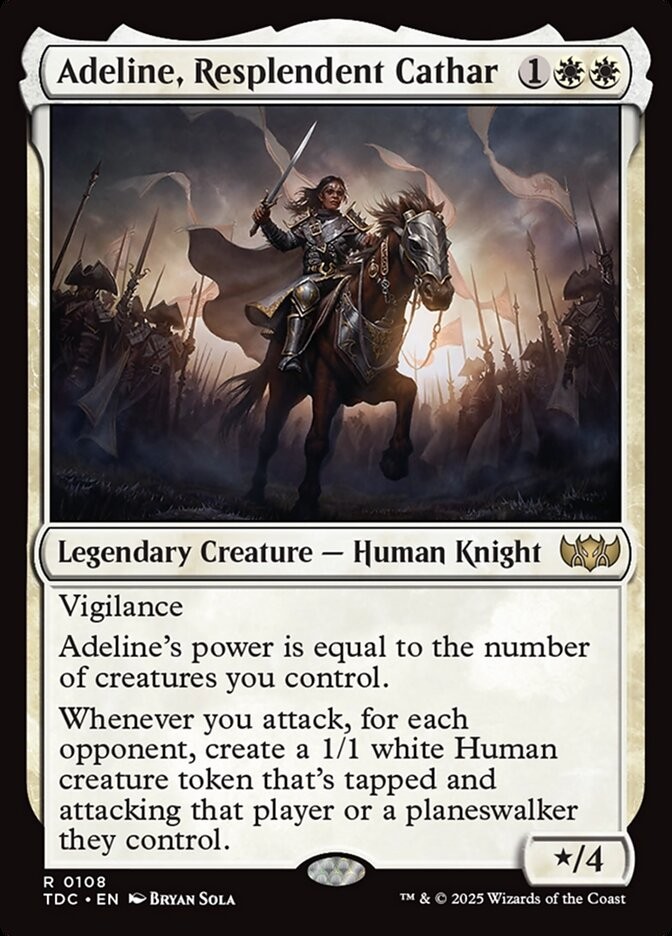 Adeline, Resplendent Cathar 108 NM Tarkir: Dragonstorm Commander MTG B