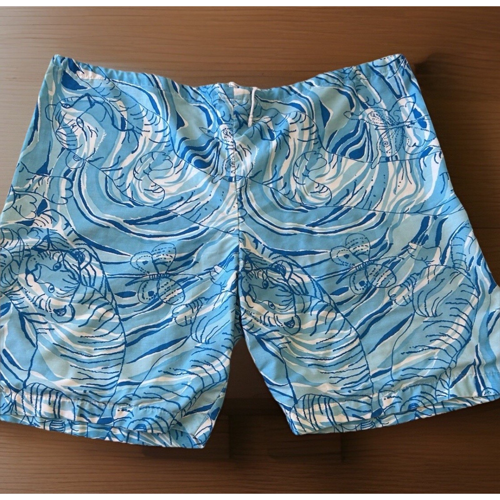 VTG Lilly Pulitzer Palm Beach Mens Stuff Shorts Tiger Butterfly Retro OLD RARE
