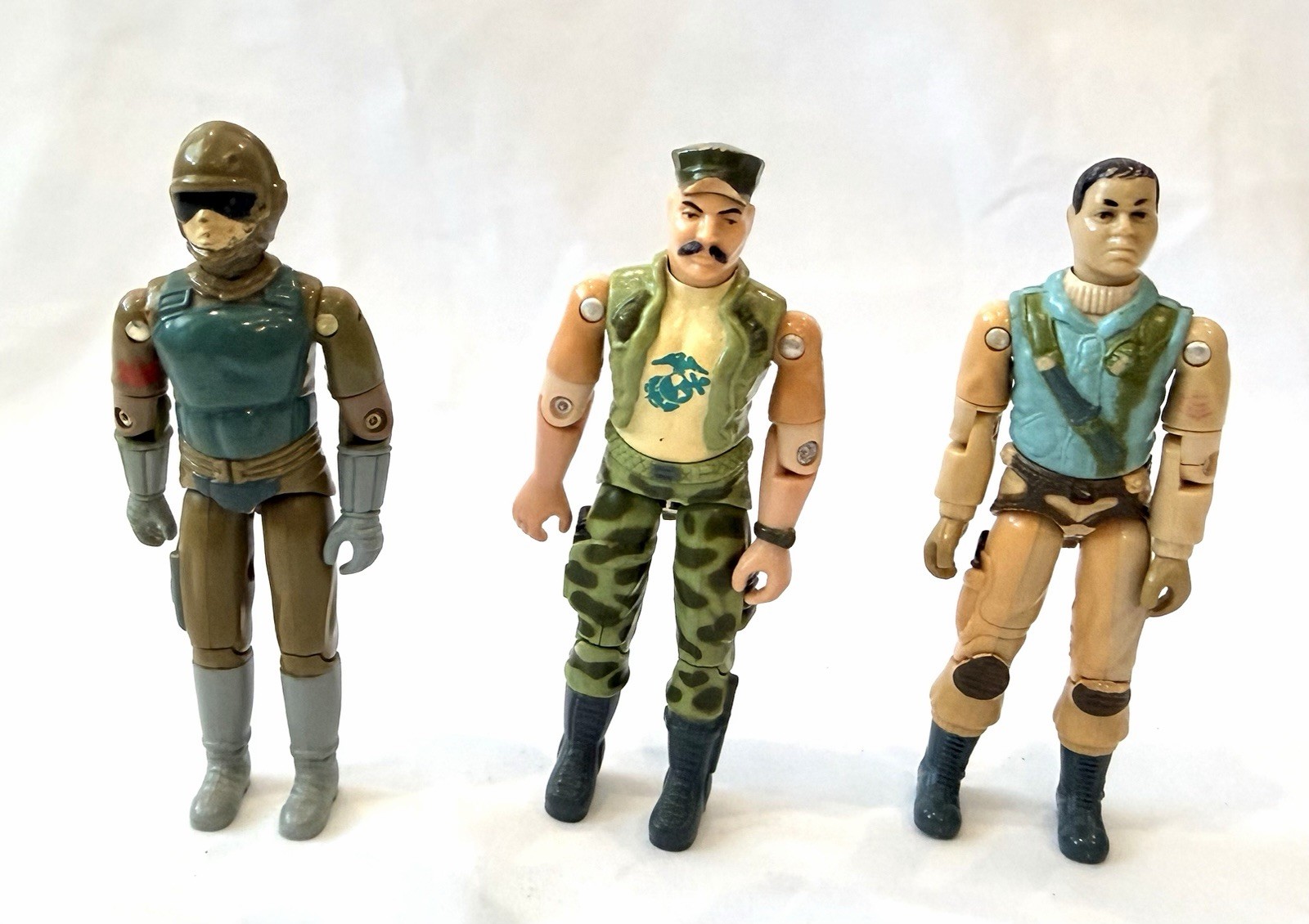 Vintage 1983 GI Joe ARAH Damaged Action Figure Lot - Gung-Ho Airborne Tripwire