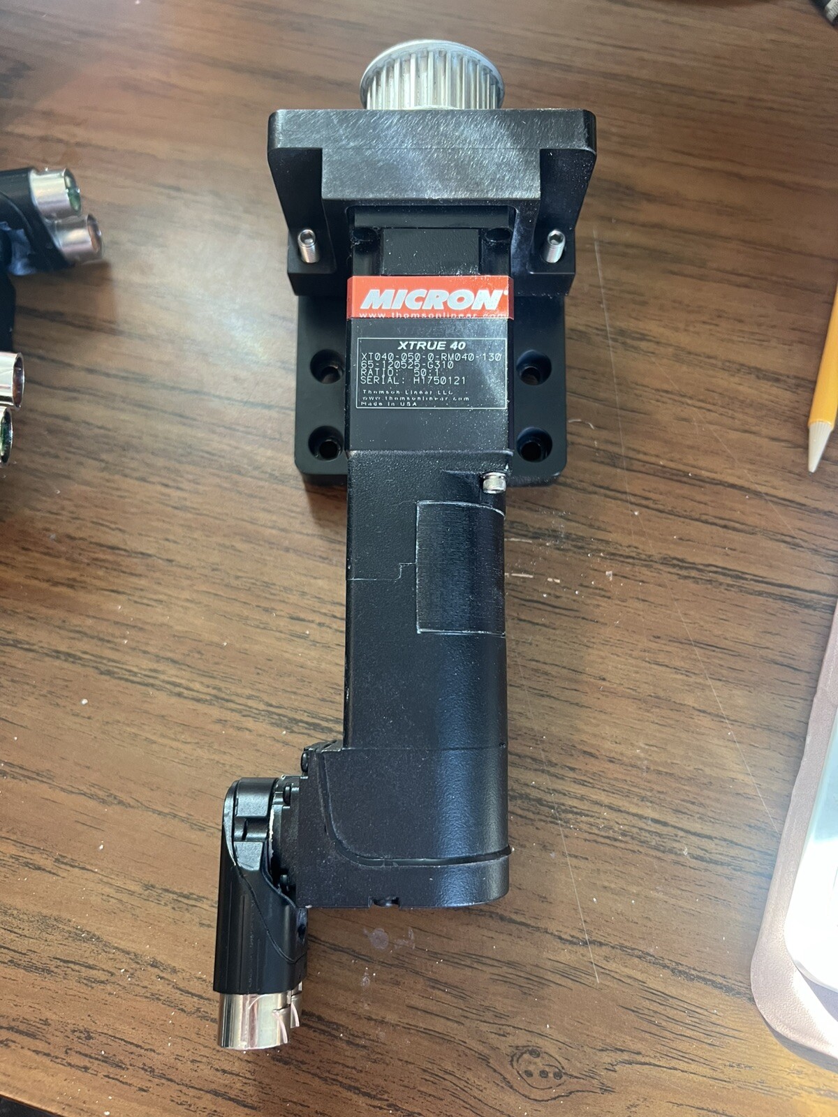 Thomson Linear Boston Gear Micron XTRUE Gearbox with B&R 8LVA13.B1030D200-0 Serv