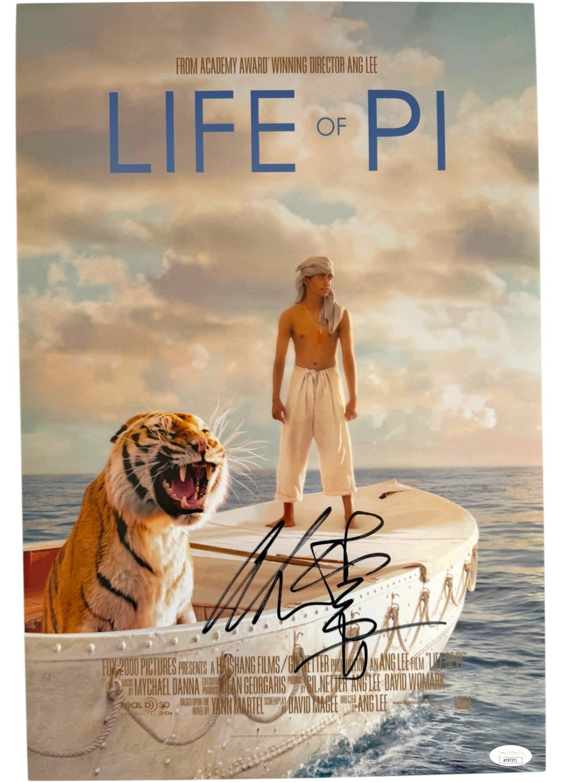 DIRECTOR ANG LEE SIGNED LIFE OF PI 12X18 MOVIE POSTER PHOTO JSA