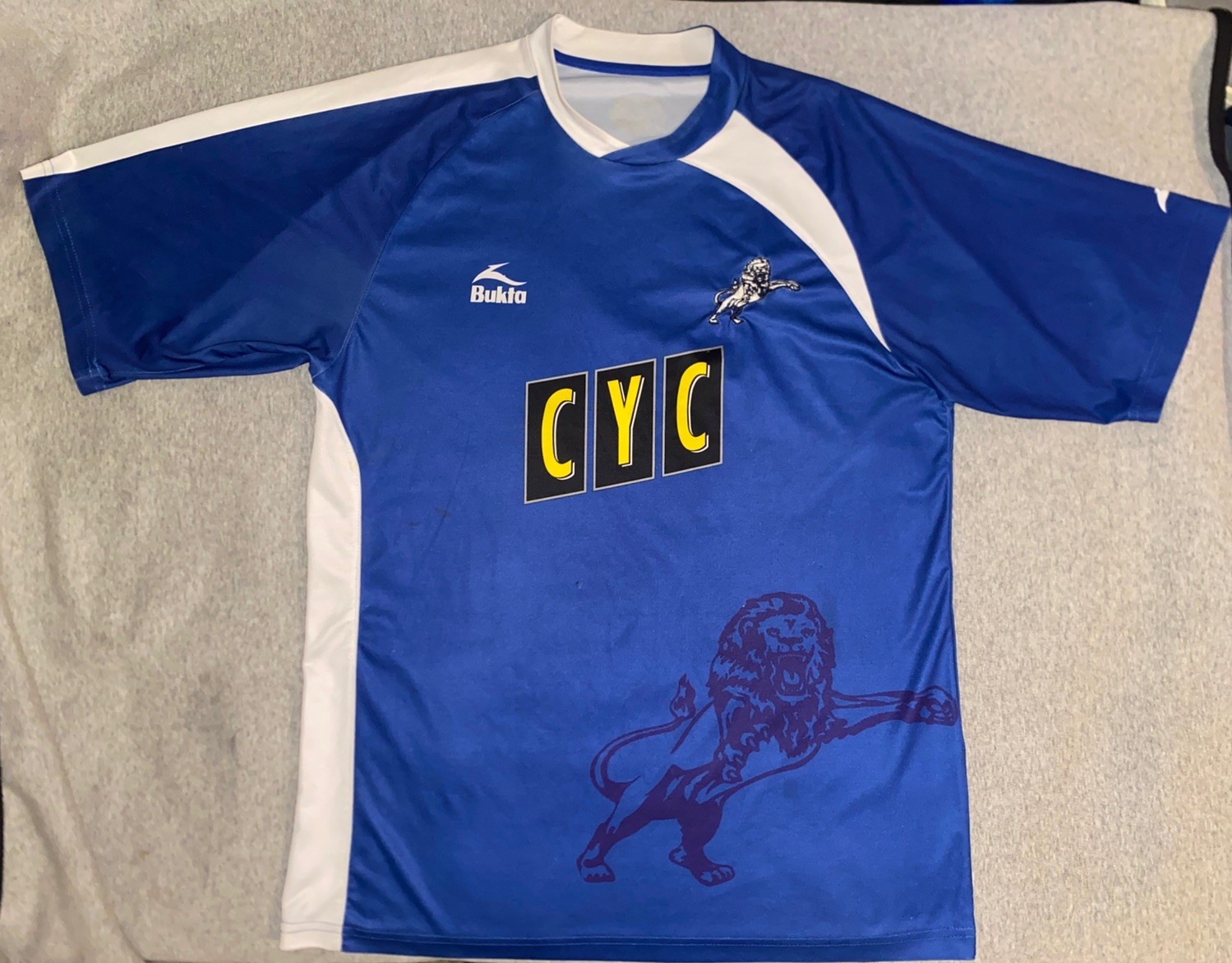 MILLWALL ENGLAND 2008/2009 HOME FOOTBALL SHIRT BUKTA SIZE large ADULT MILLWALL ENGLAND 2008/2009 HOME FOOTBALL SHIRT BUKTA SIZE large ADULT