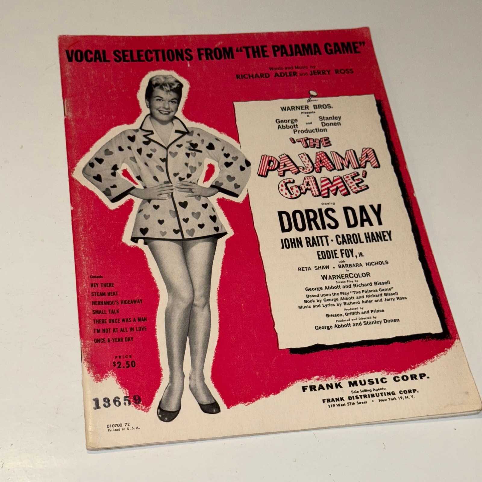 1954 The Pajama Game Vocal Selections Doris Day Vintage Sheet Music Booklet