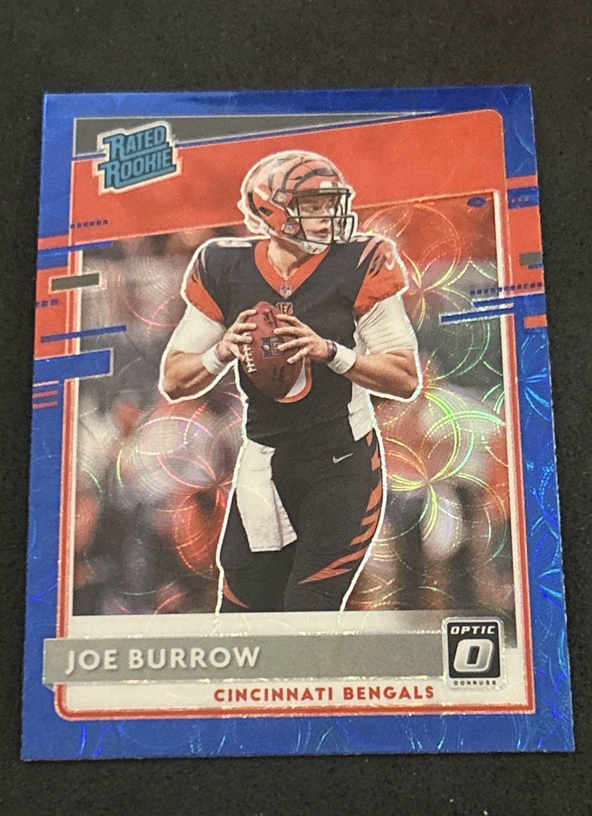 2020 Panini Donruss Optic - Rated Rookies Joe Burrow #151 Blue Scope Prizm (RC)